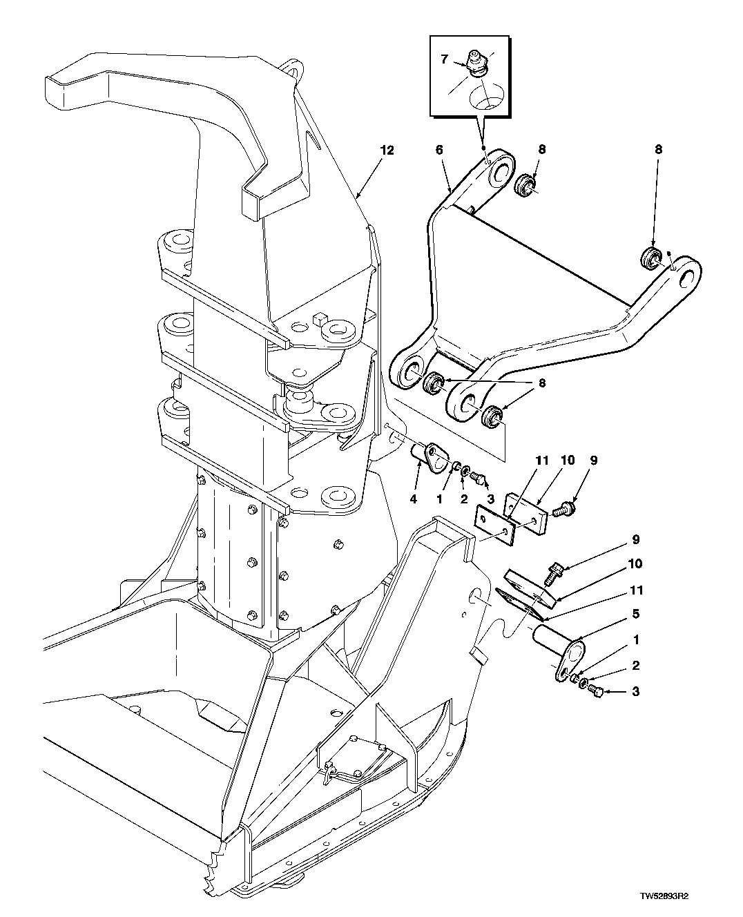 MOUNTING PINS - TIMBERJACK/JOHN DEERE (007072-007701)