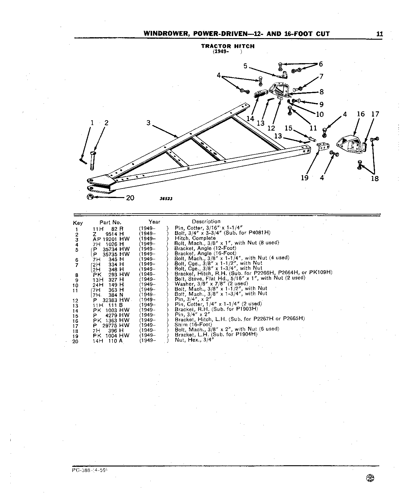 Hitch, Tractor ( -1948)(1949- ) (Continued)