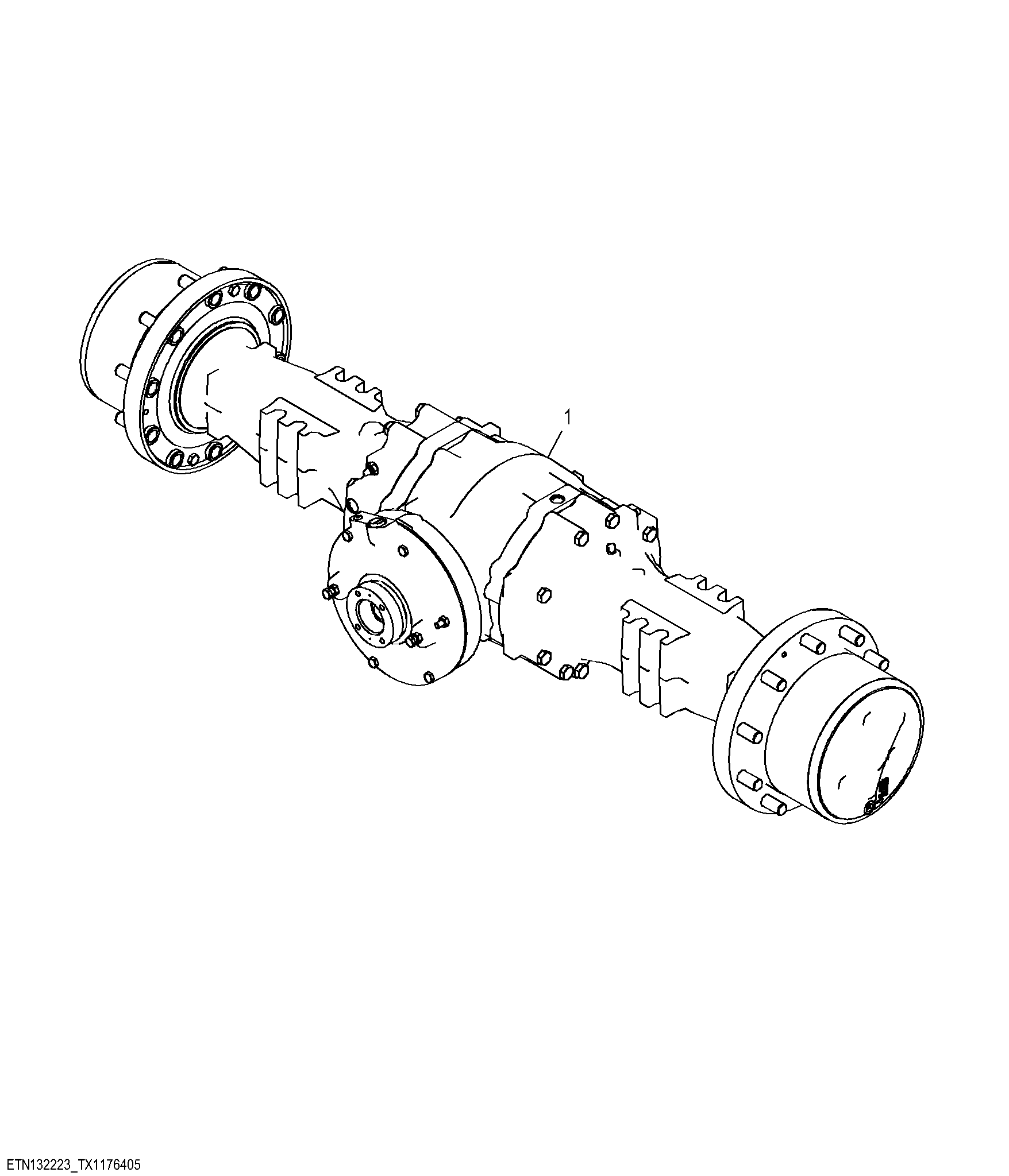 Complete Rear Axle and Differential Assembly (270516 - )