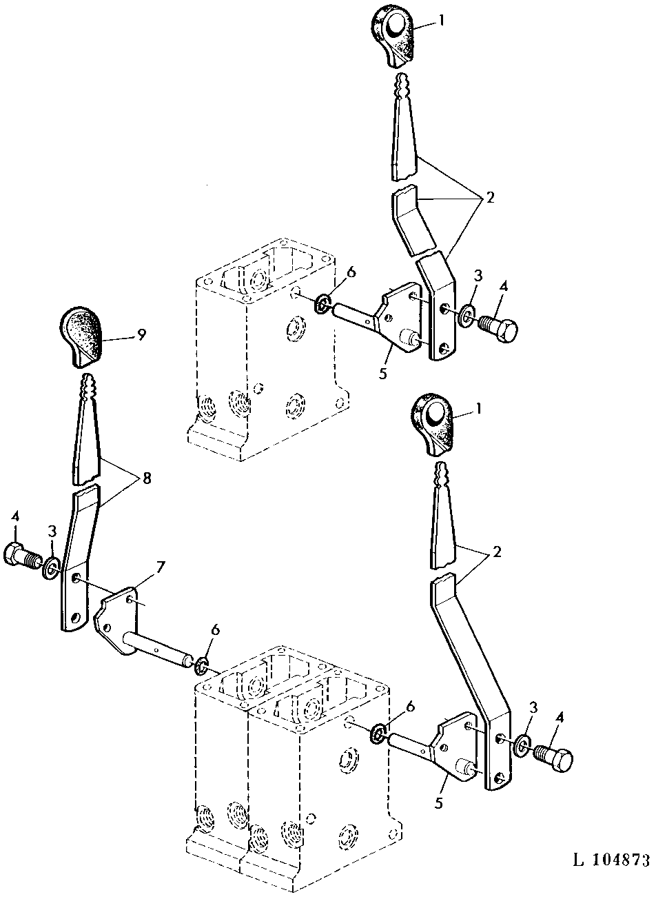 SELECTIVE CONTROL VALVE LEVERS (POPPET-VALVE TYPE)