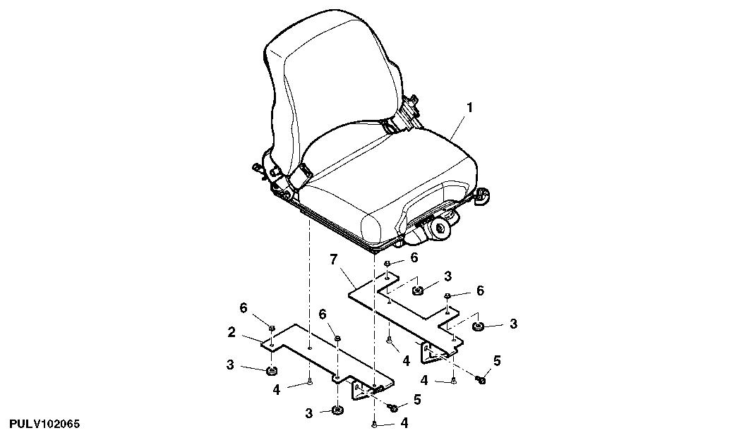 SEAT, OPEN OPERATOR'S STATION (LOW PROFILE)