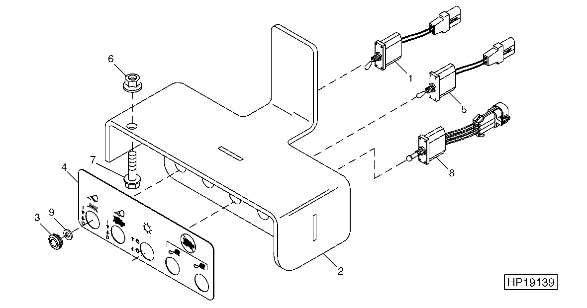 Chopper Position Switch, Light Switch and Bracket