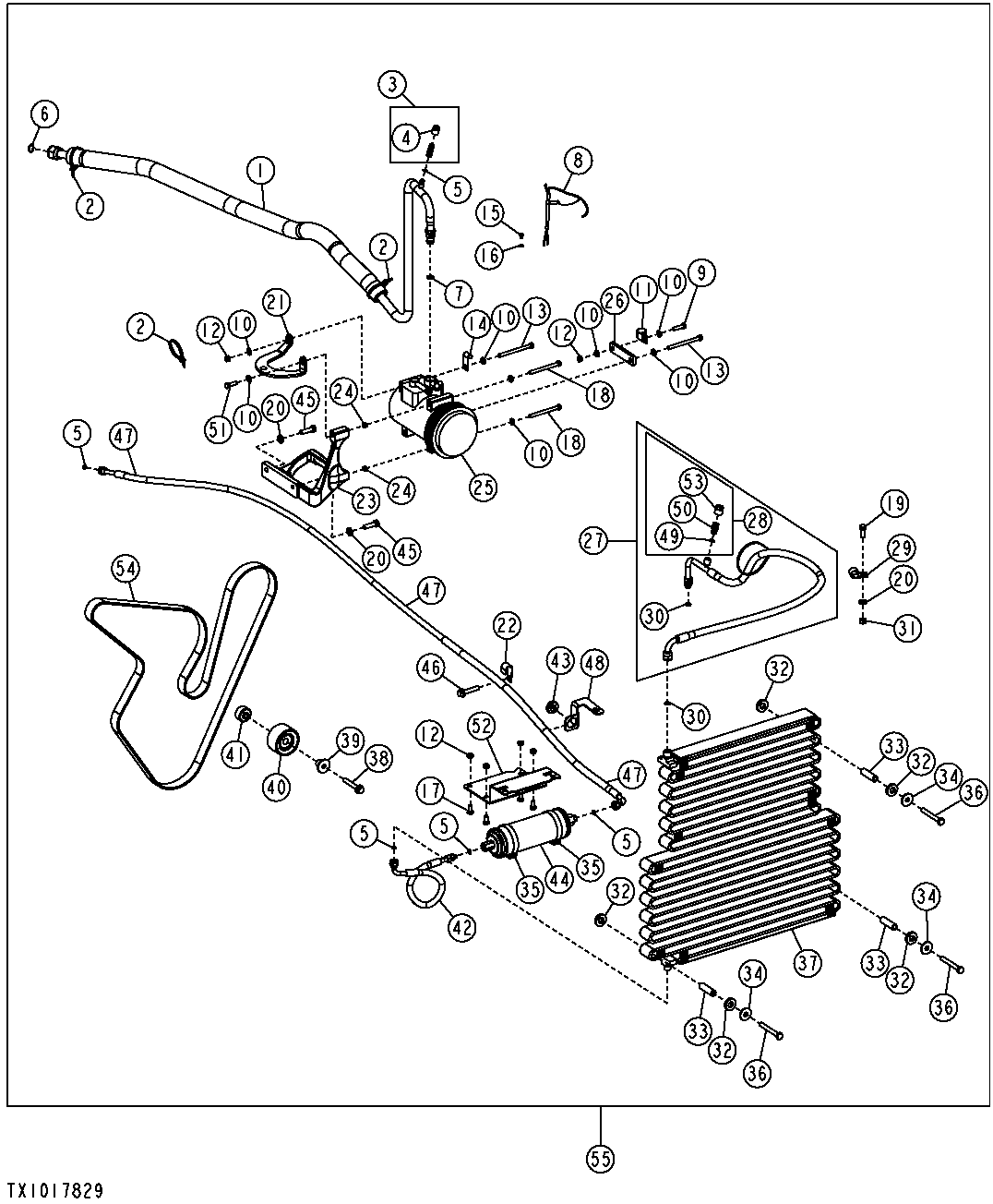 Air Conditioning, Hardware and Hoses (Engine TT095)
