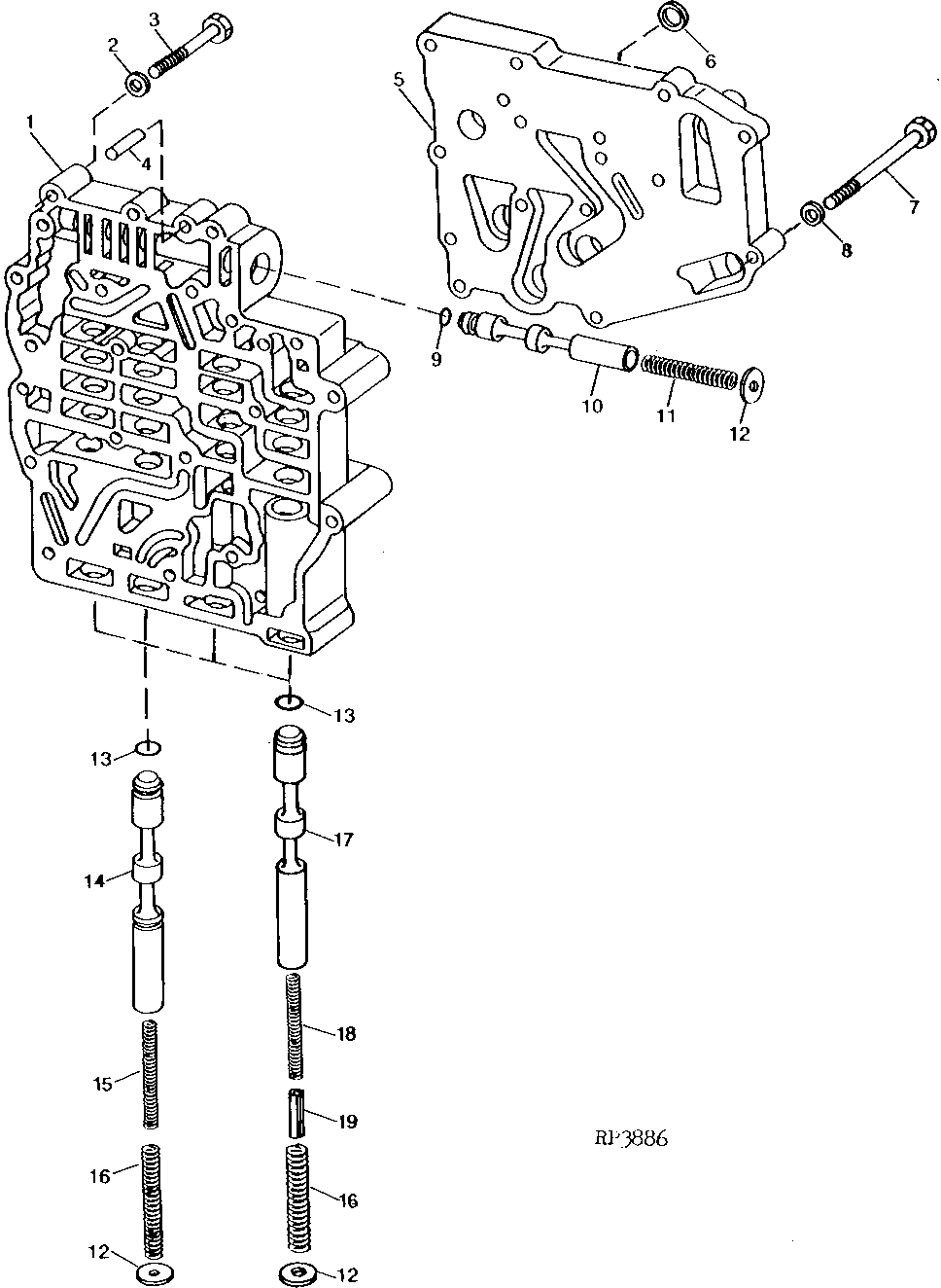 SHIFT VALVE HOUSING AND VALVES (POWER SHIFT TRANSMISSION)