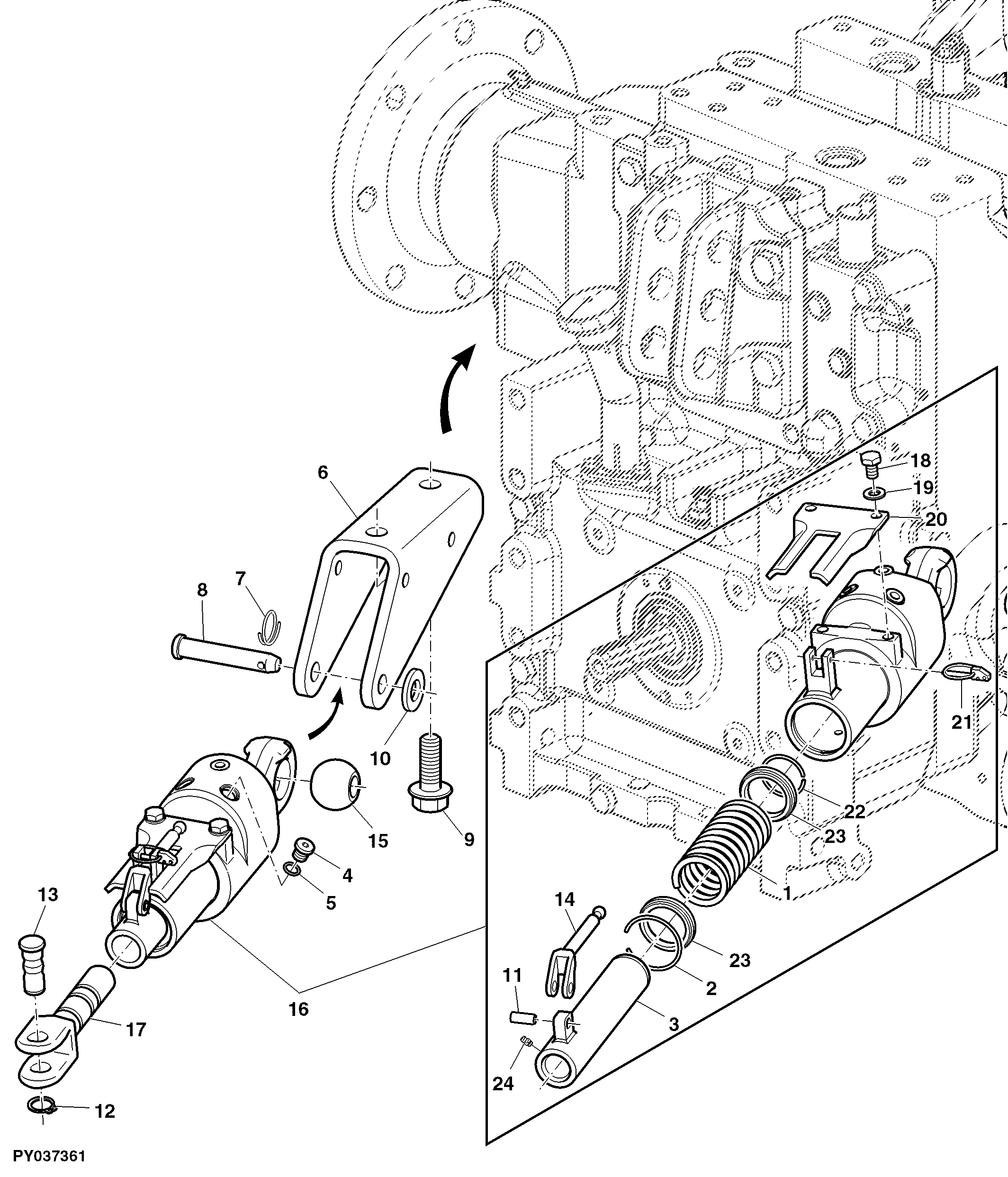 HYDRAULIC STABILIZER BARS, LEFT HAND AND RIGHT HAND