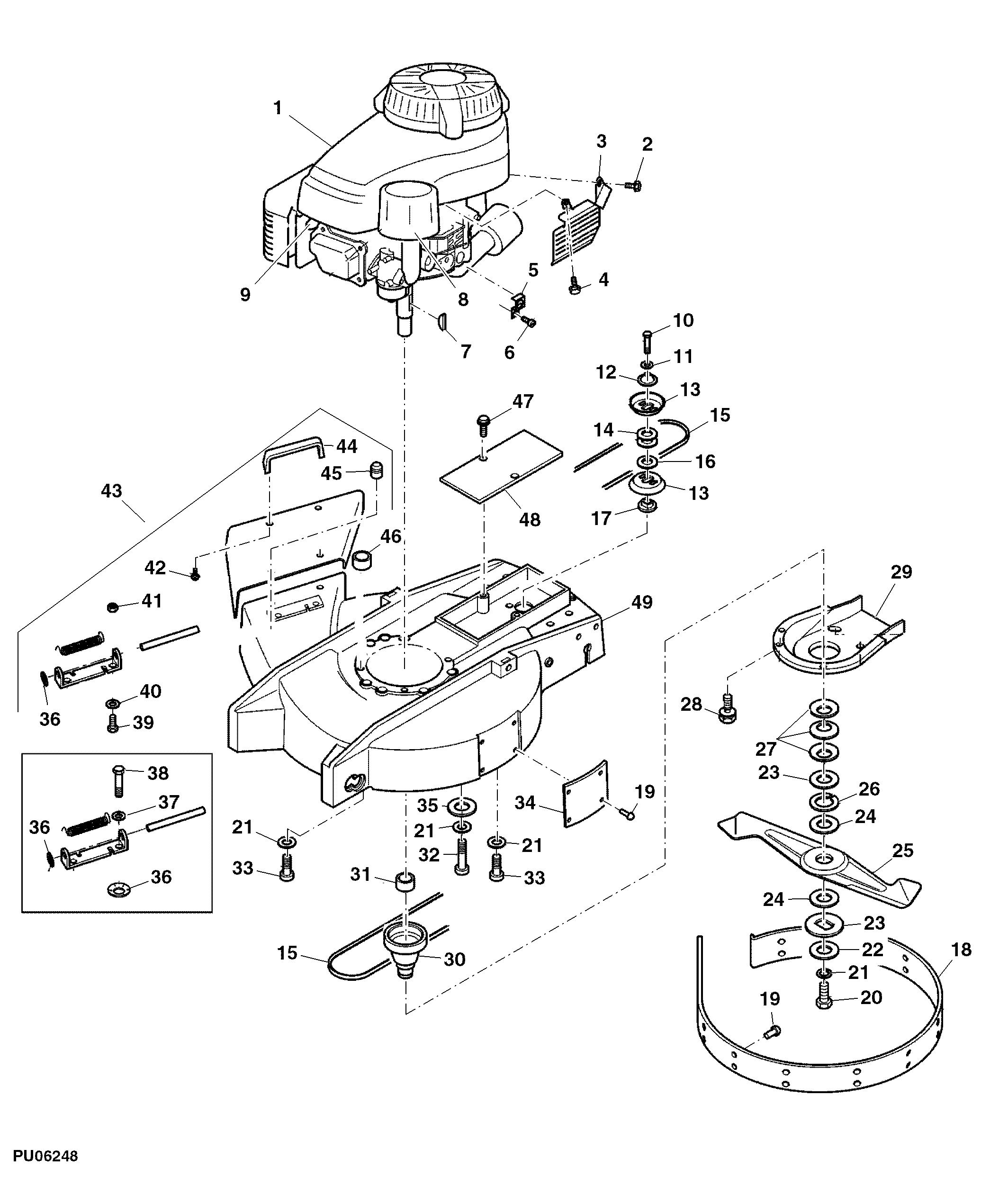 Housing, Engine, Mower Deck, Discharge, Drive