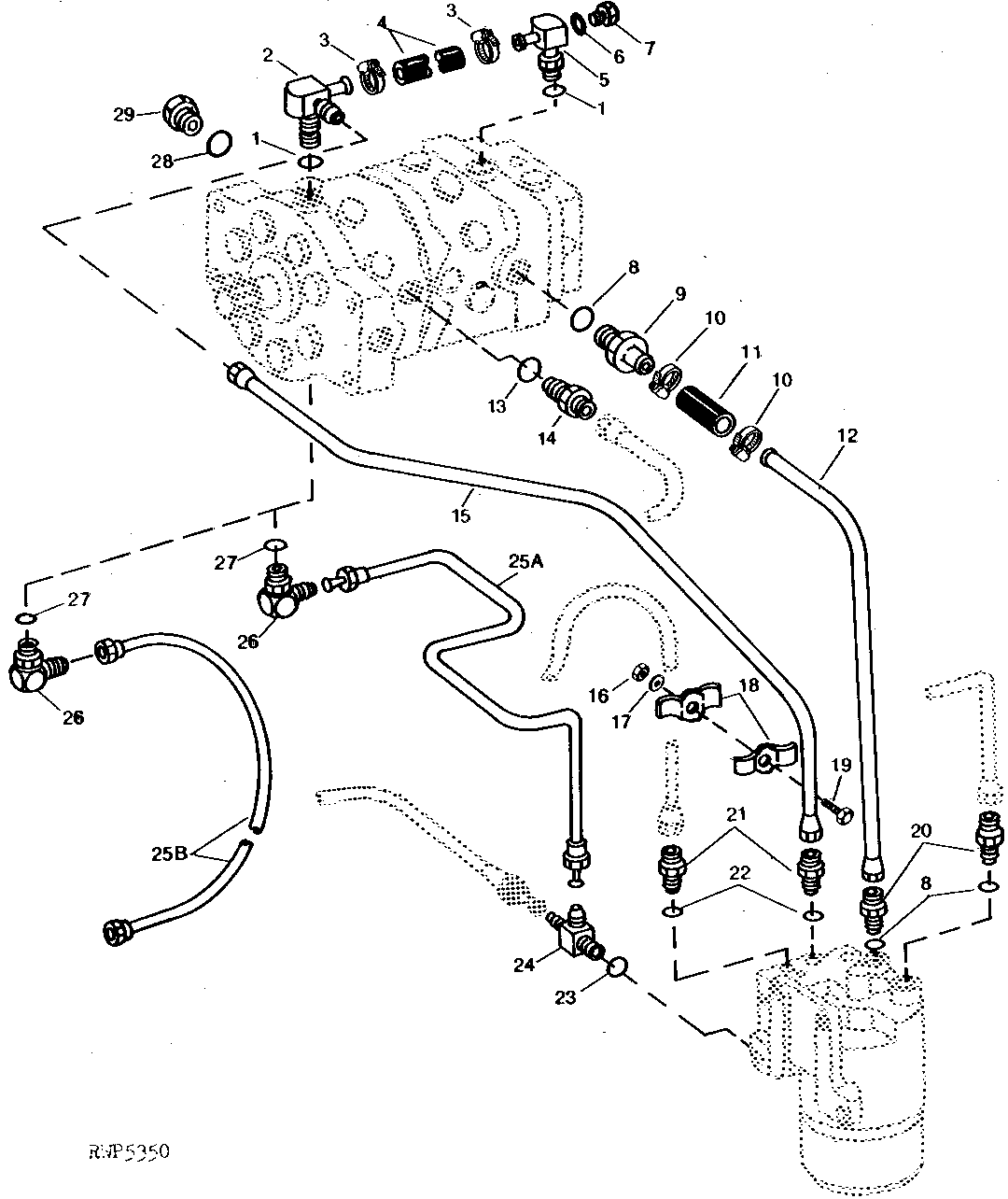 Hydraulic Pump to Relief Valve Filter Lines