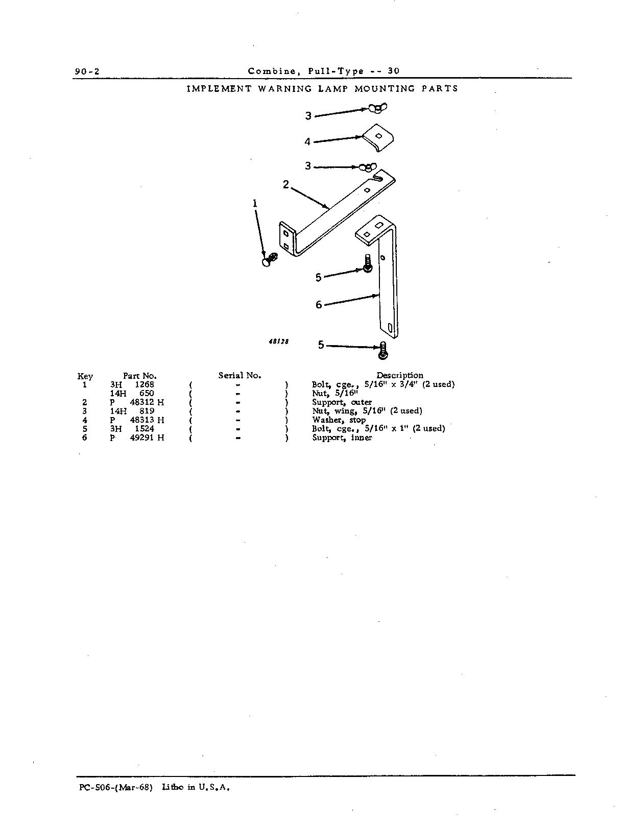 Implement Warning Lamp and Reflective Tape Strip (Continued)