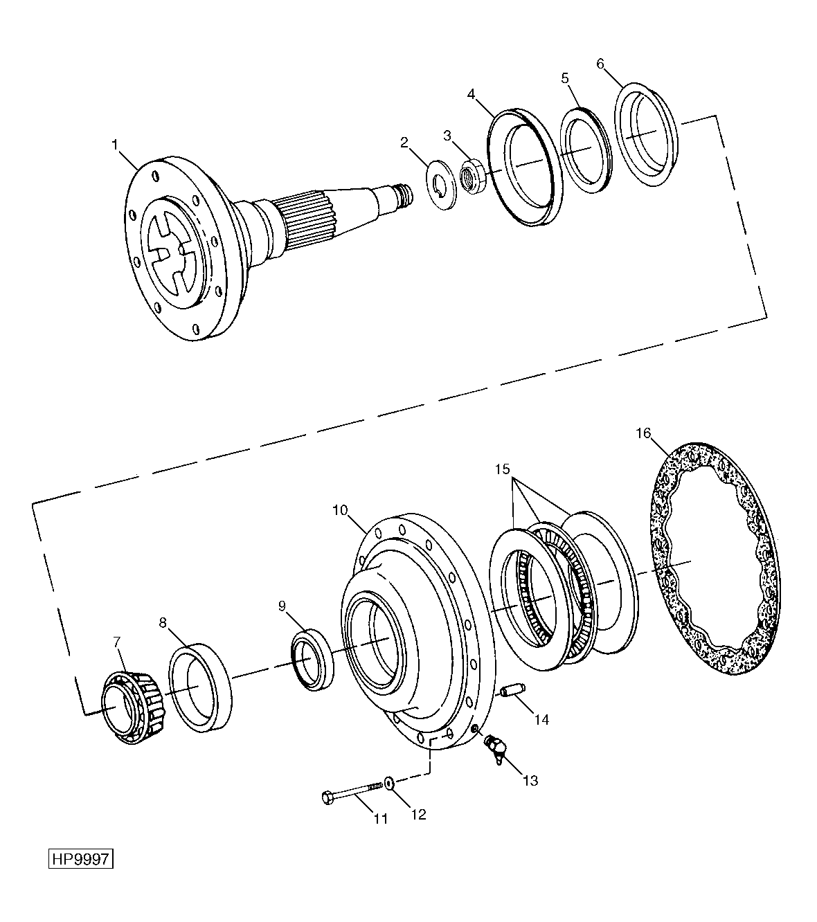 Shaft, Outer Cover, Bearing and Seals Cam Lobe Motor
