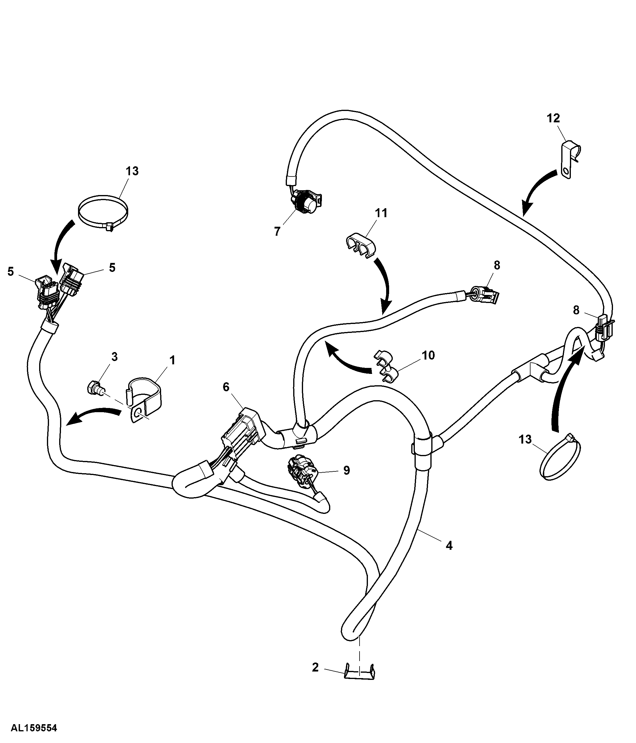 Wiring Harness, Transmission Rear, OOS ( - 009999)