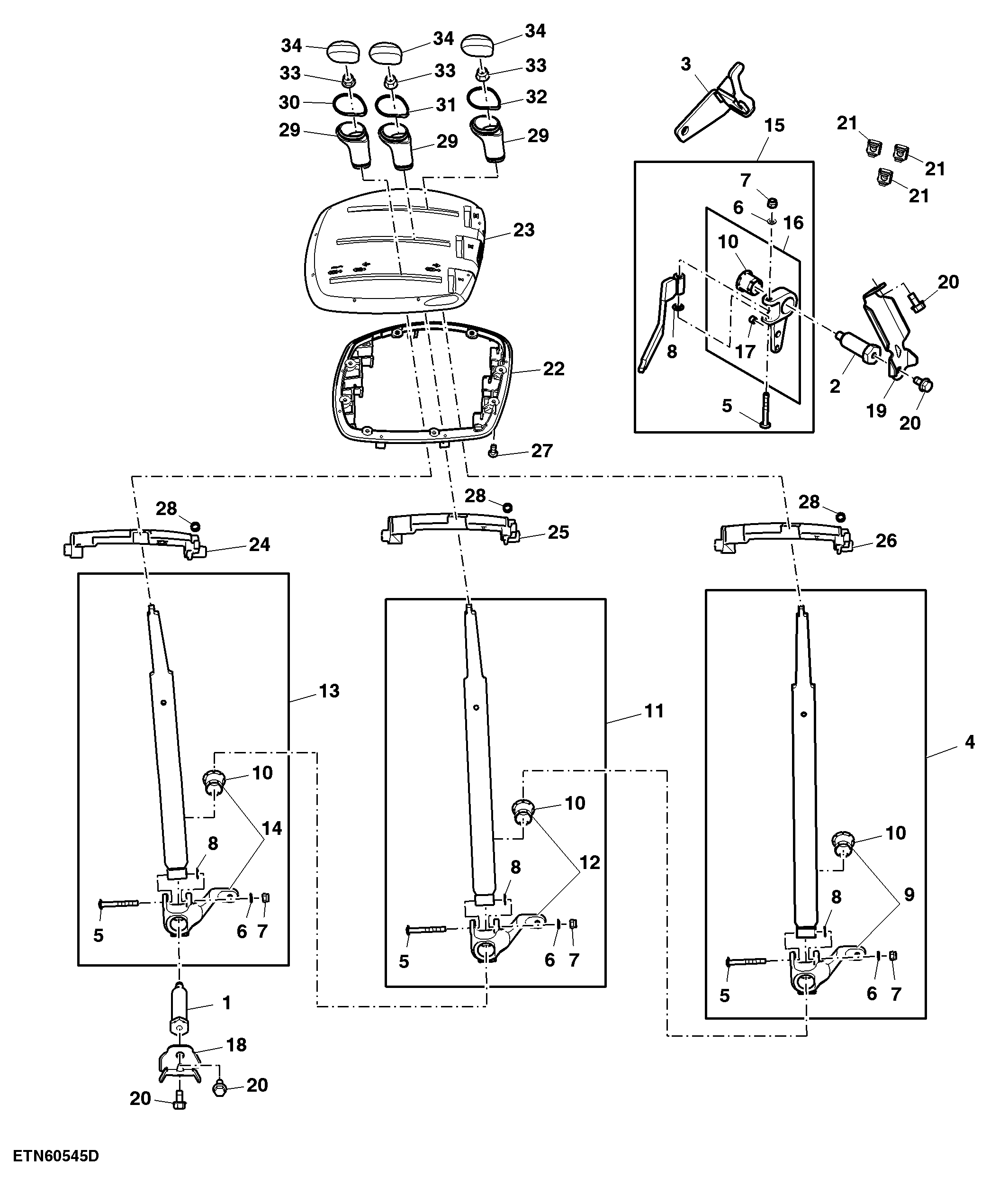Control Parts, Mechanical SCV, 1st, 2nd, 3rd, 4th, W/ Creeper