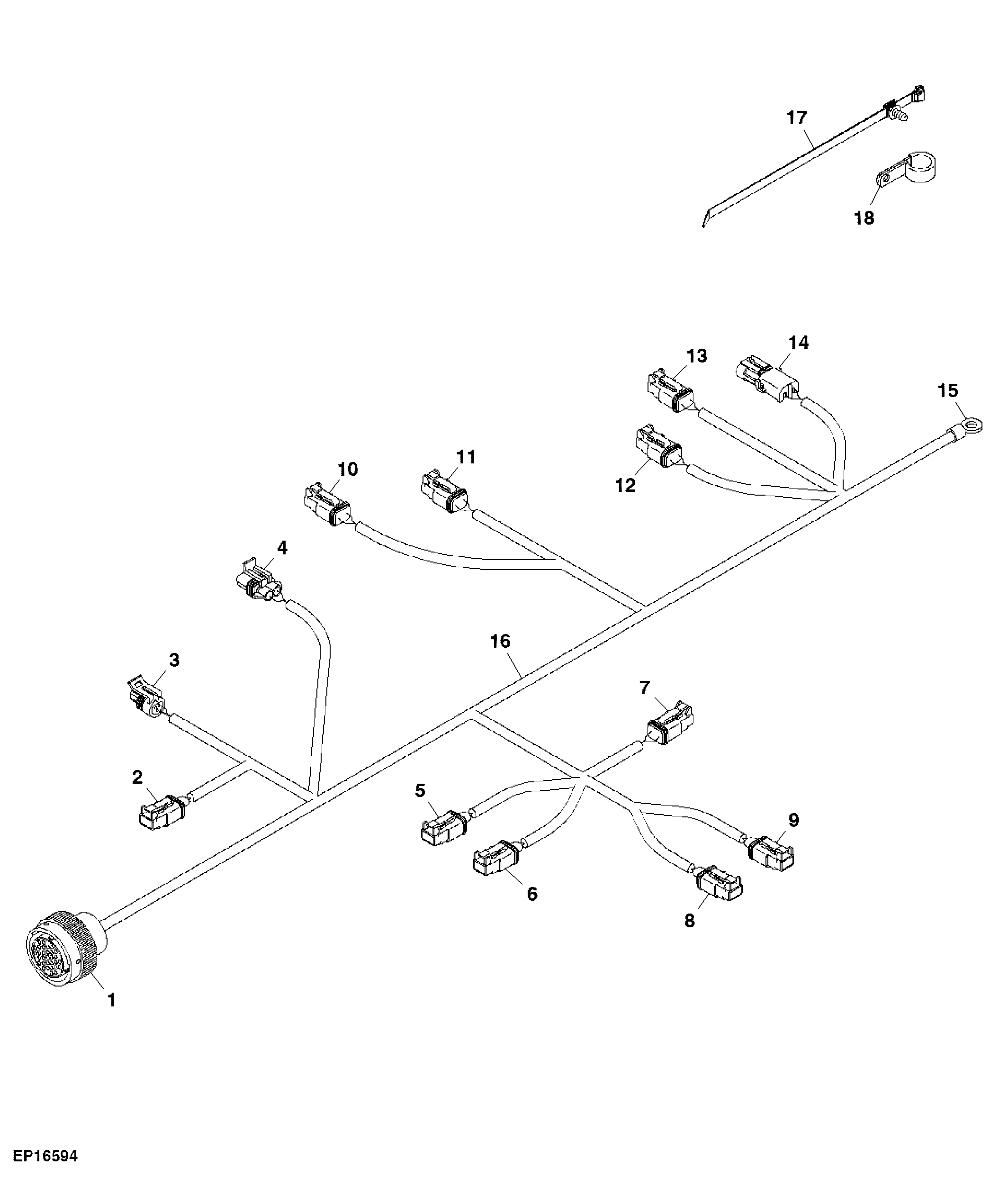 Wiring Harness - Main Hydraulic Valve Block