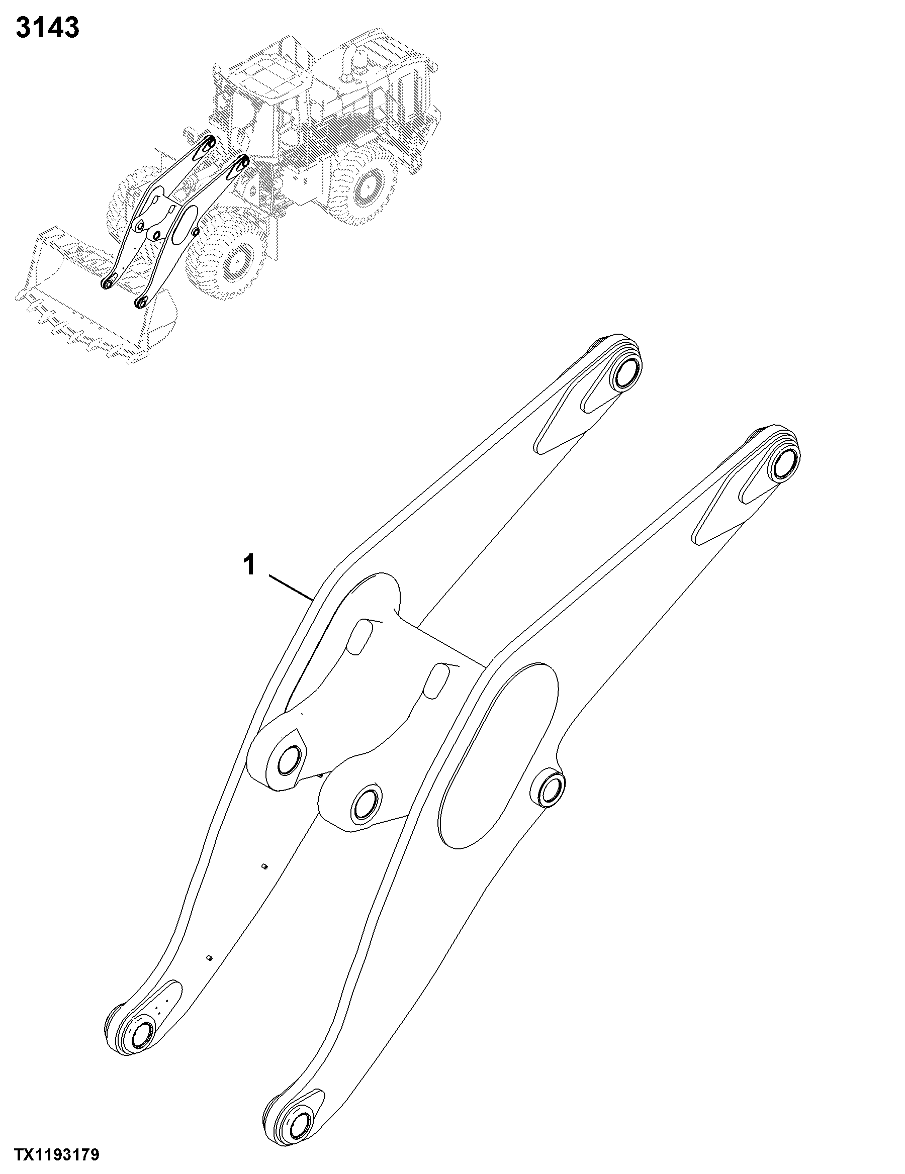 3143 Moveable Frame (Lift Arm, Etc)