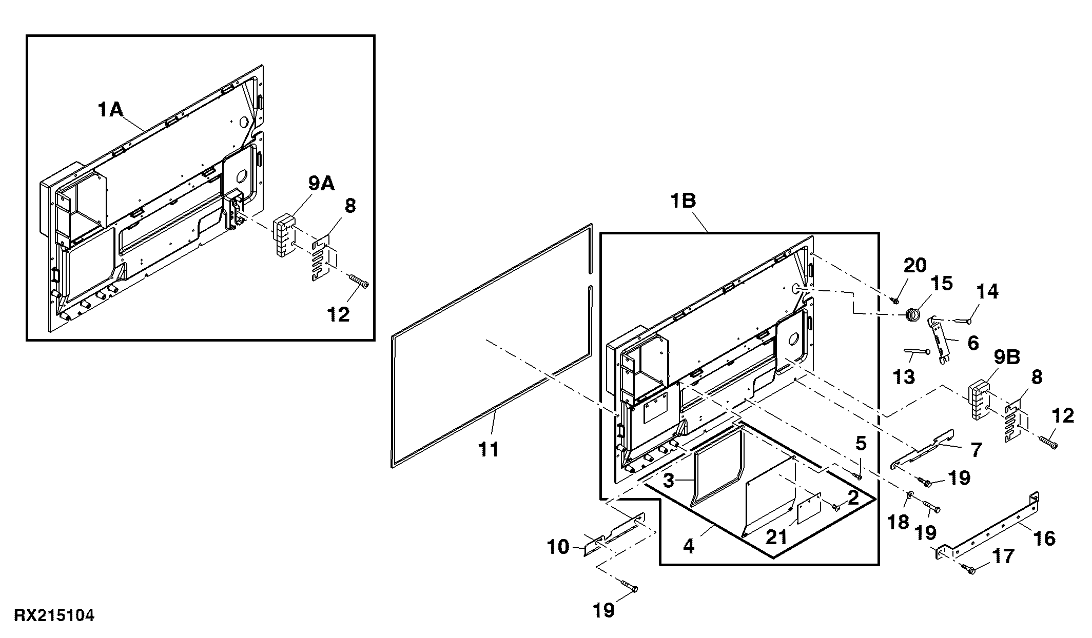 Heater / Air Conditioning Compartment Cover