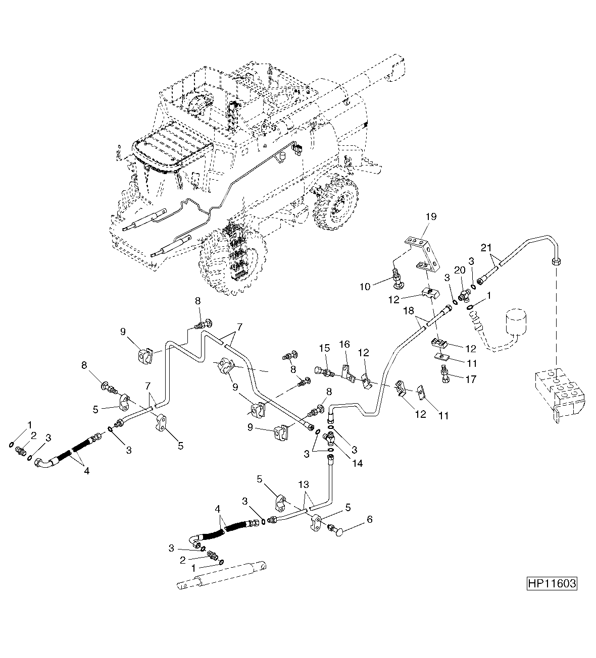 Header Lift Hydraulic Lines And Hoses ( - 695300)