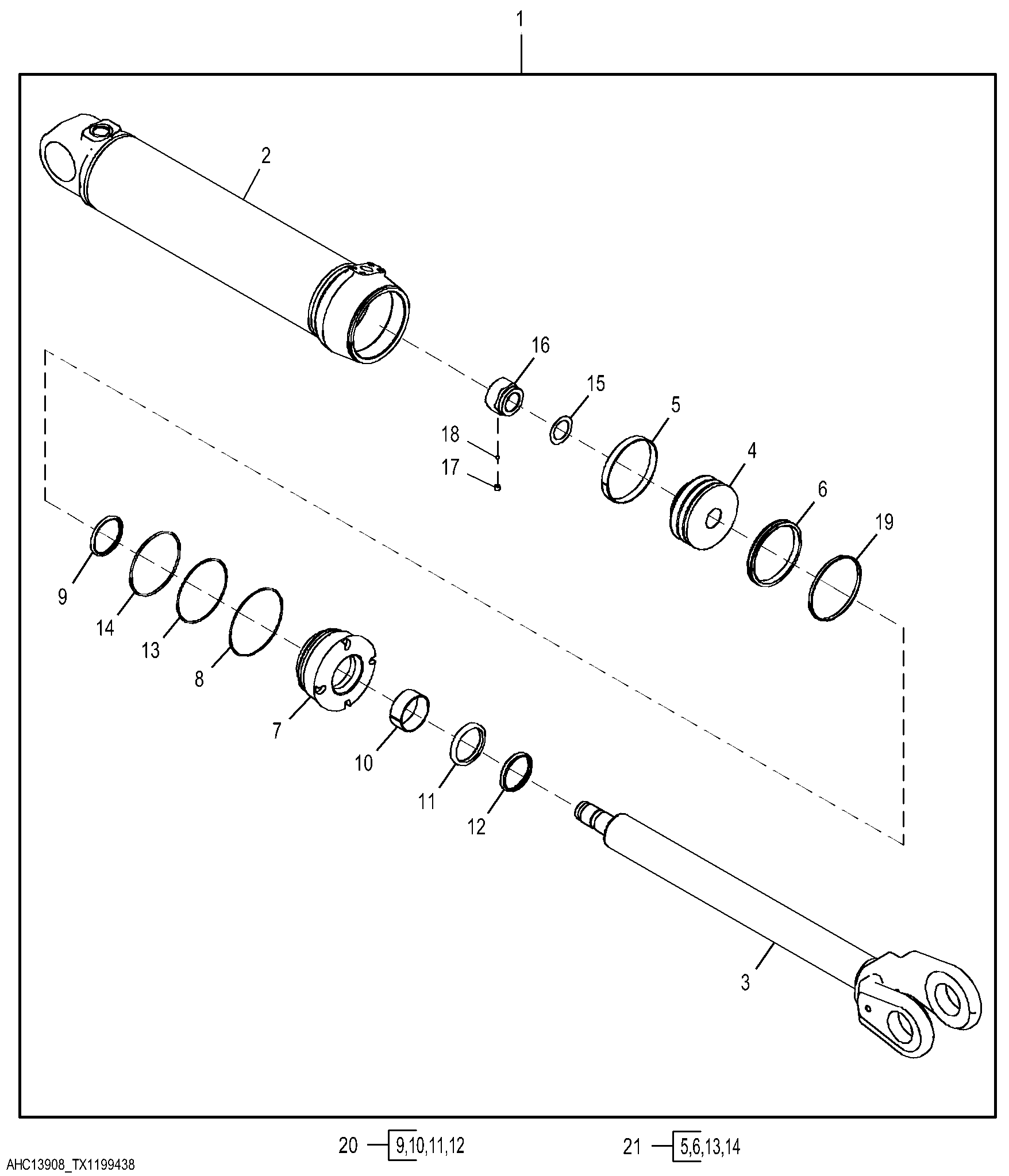 Right-side Boom Cylinder Components ( - 679105)