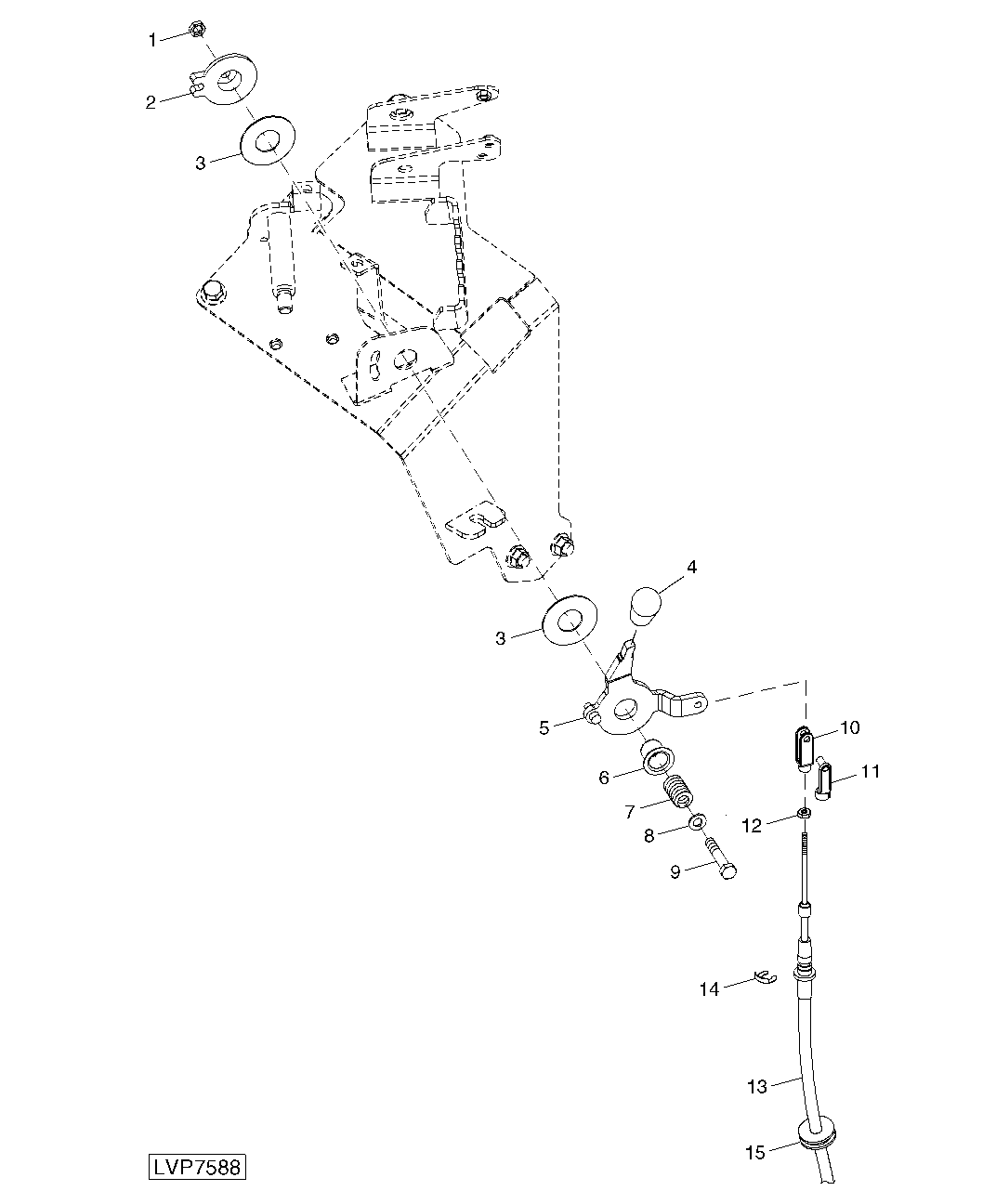 ACCELERATOR LEVER (ISOLATED OPEN OPERATOR STATION / CAB)