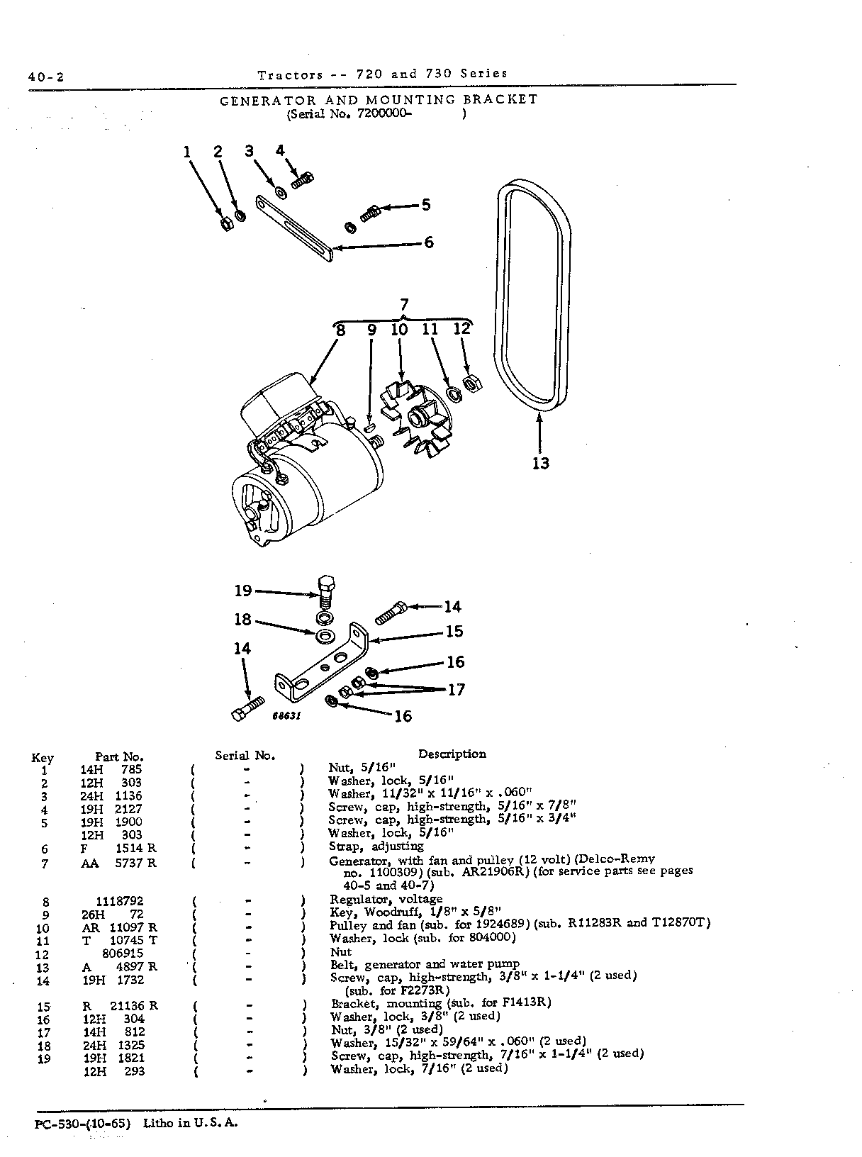Generator and mounting bracket