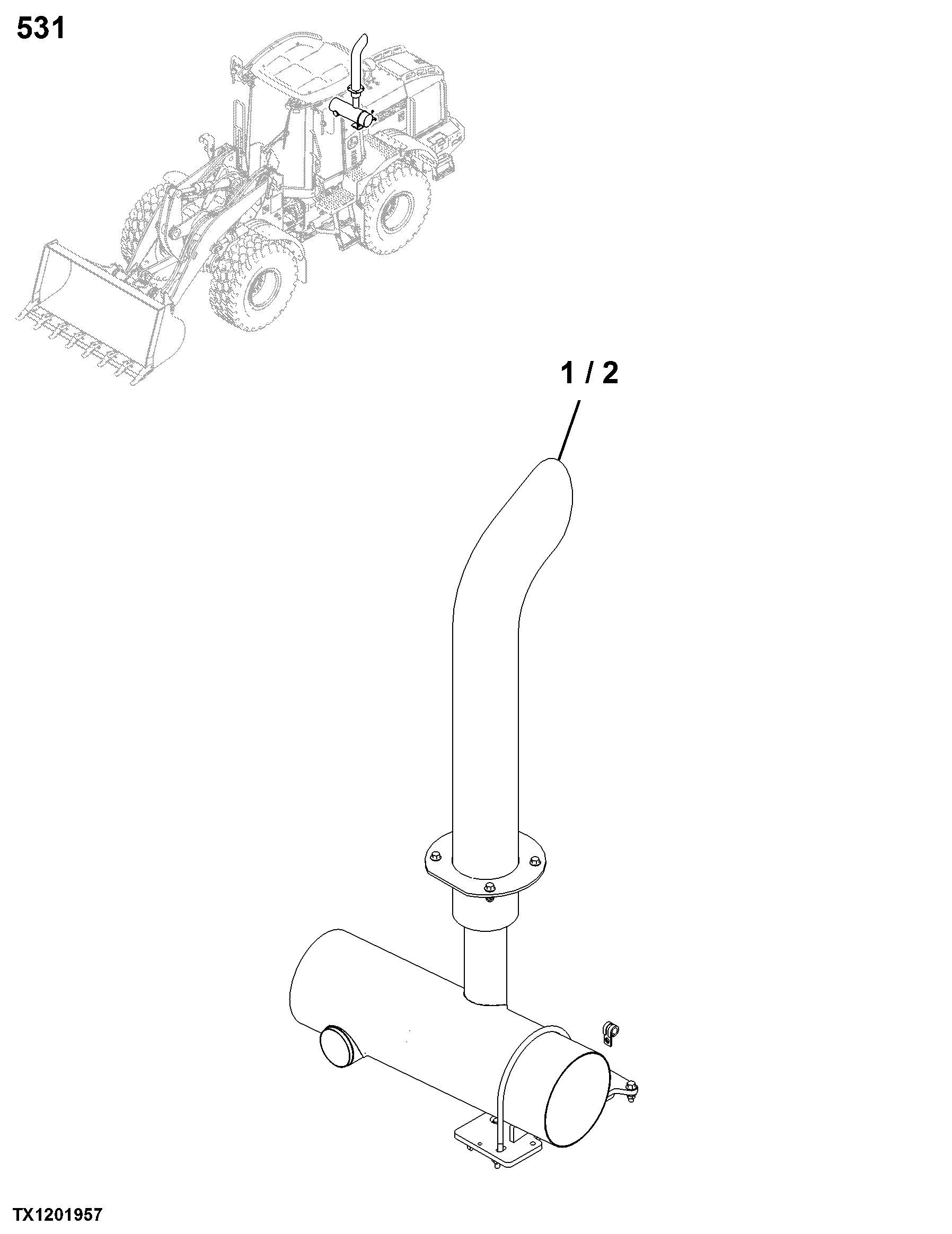0531 Muffler and Exhaust Pipe