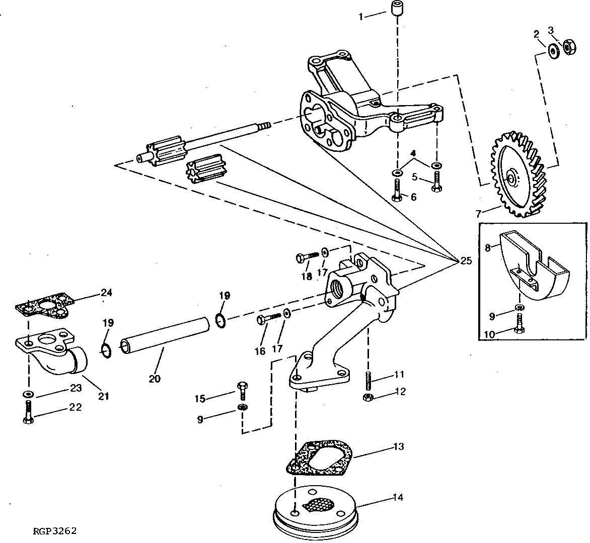 Engine Oil Pump (Early Design-Crankshaft Driven)
