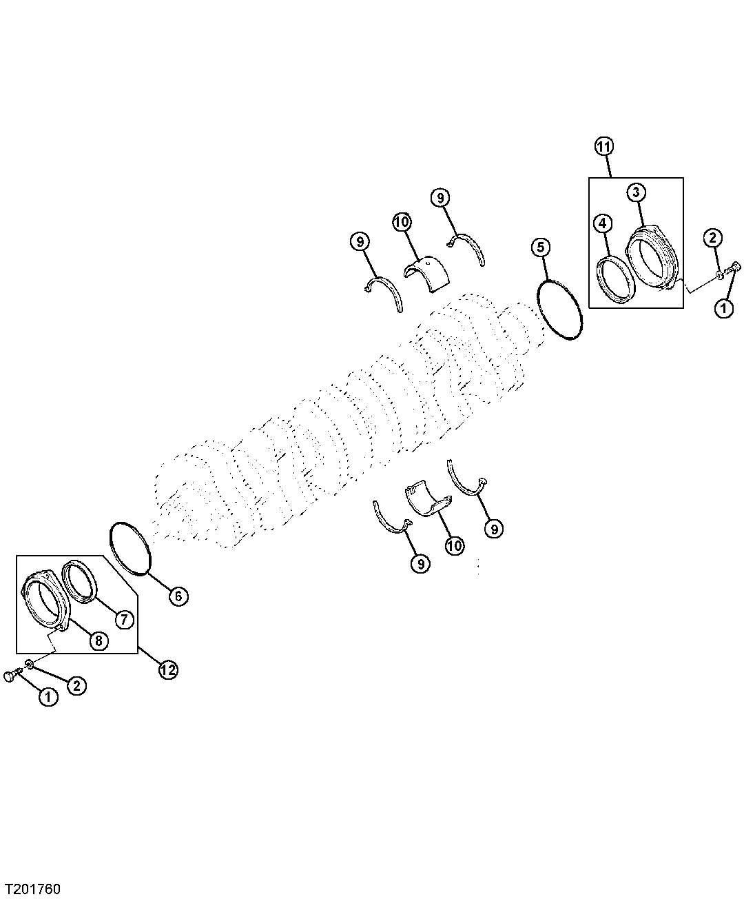 ENGINE CRANKSHAFT MAIN BEARINGS AND OIL SEALS
