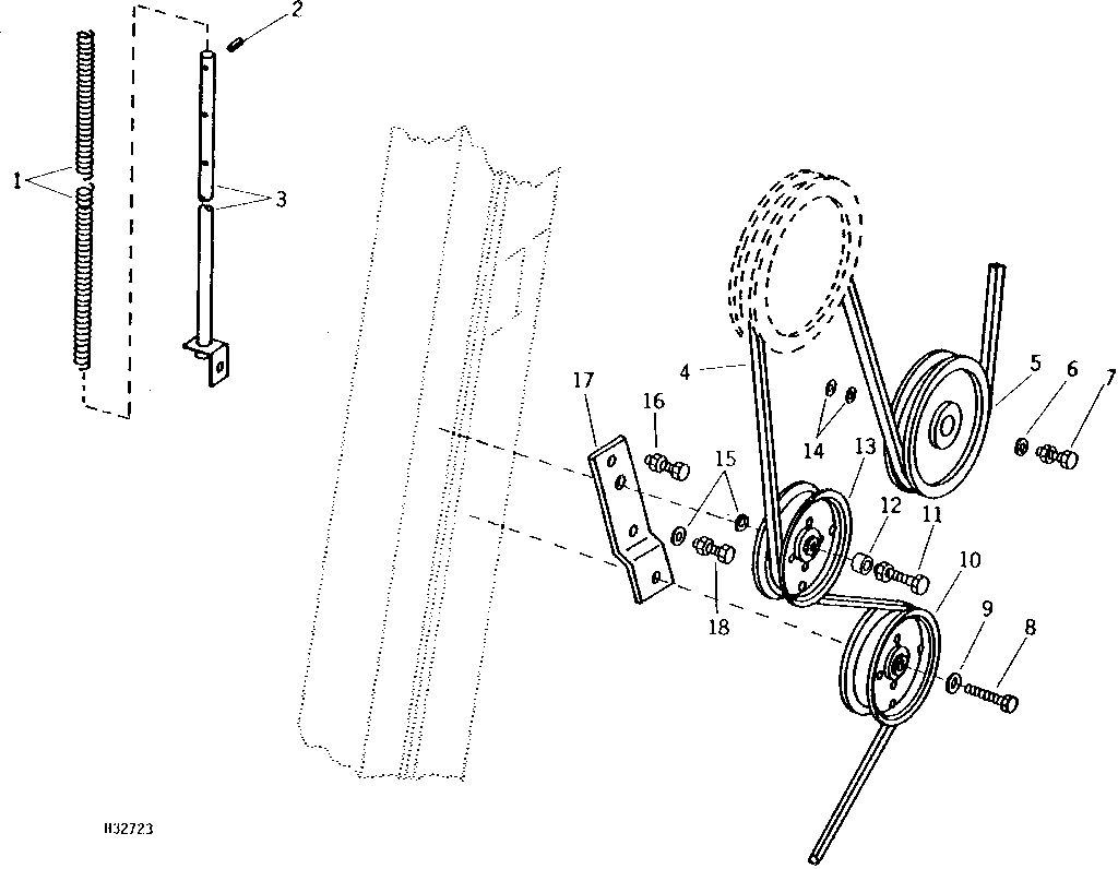 CLEAN GRAIN ELEVATOR DRIVE TIGHTENER AND IDLER