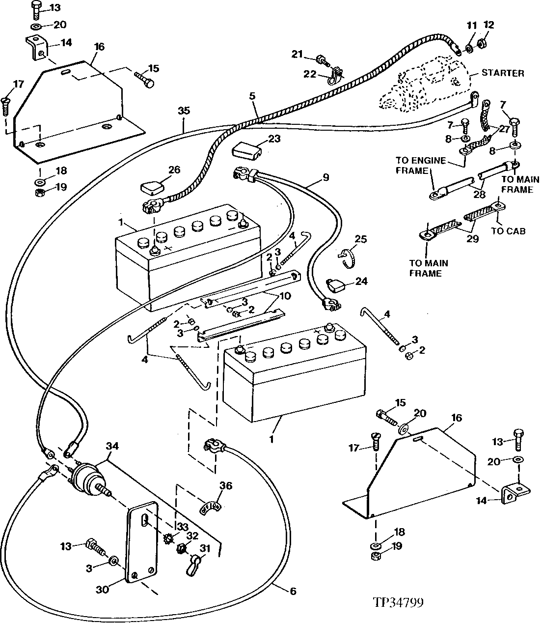 BATTERIES, CABLES, CLAMPS AND GROUNDING STRAPS (543490 - )
