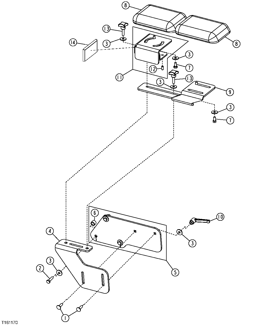 WRIST-ARM REST (FOR USE WITH TWO-LEVER CONTROLLERS) (SN -590067)