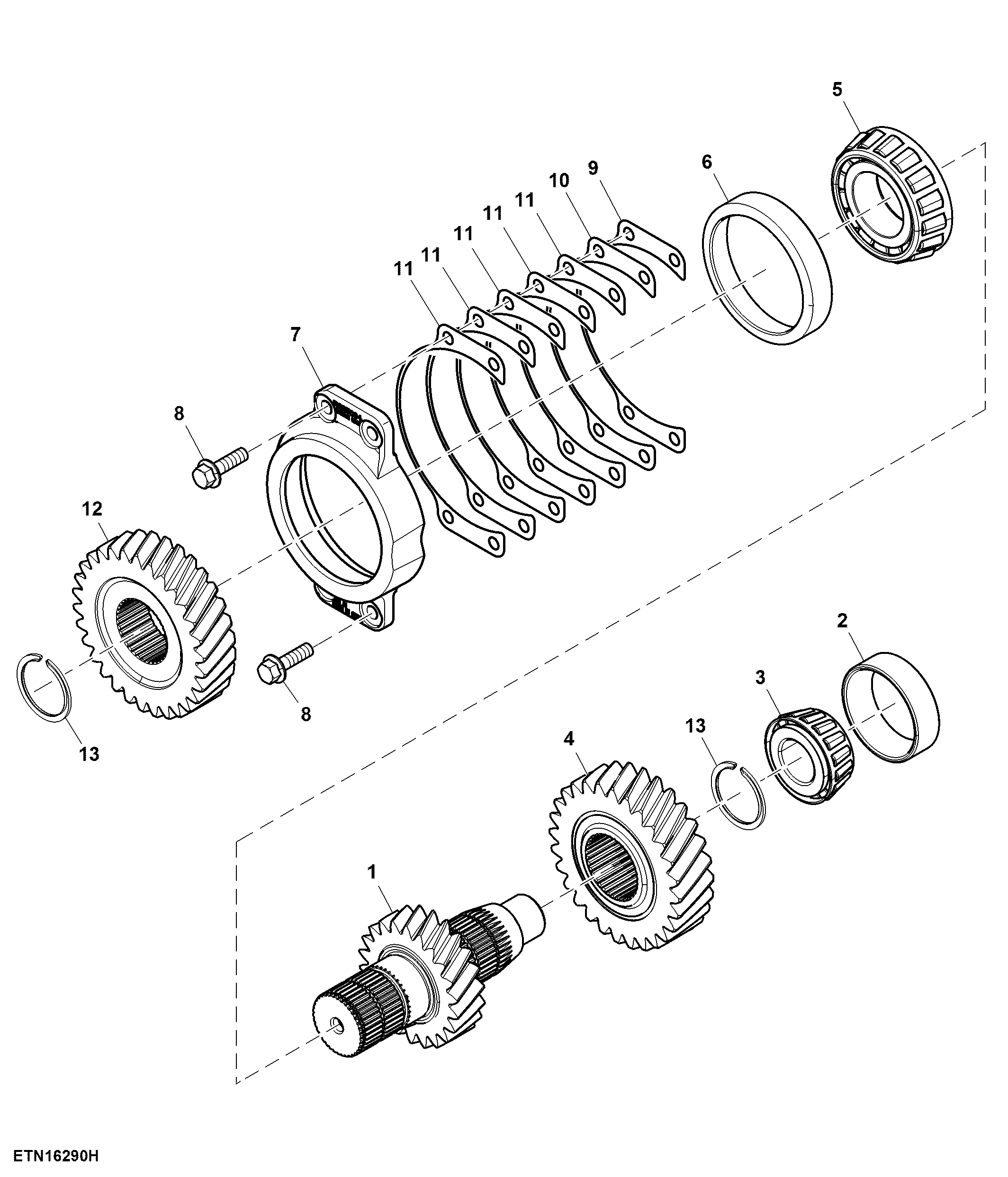 Countershaft (Rear PTO Assembly) (1000/1000E/540E)