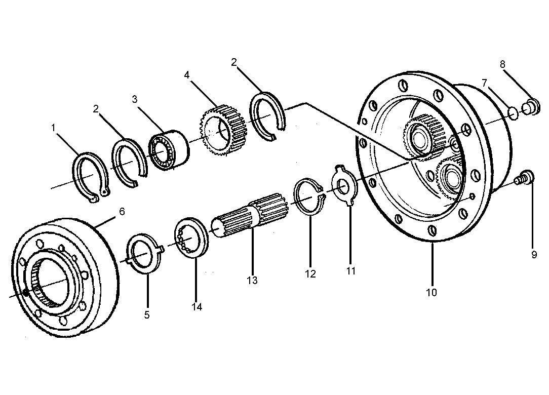 FRONT WHEEL DRIVE AXLE, PLANETARY DRIVE TYPE (APL350)