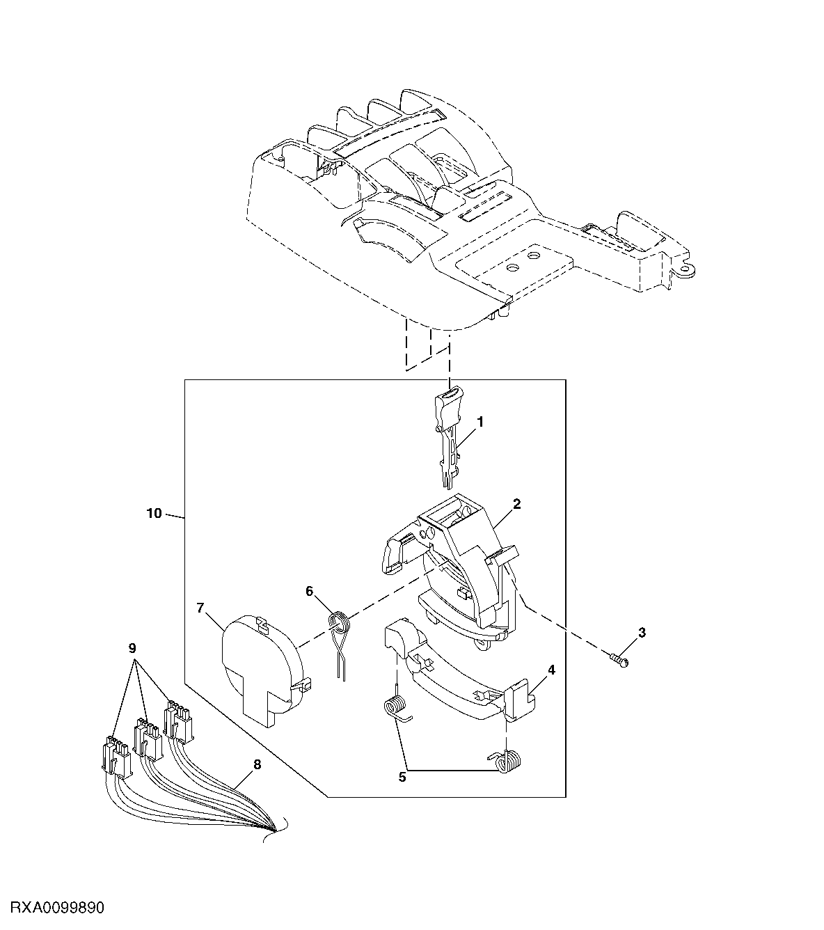 Selective Control Levers 1, 2 And 3 (Armrest)