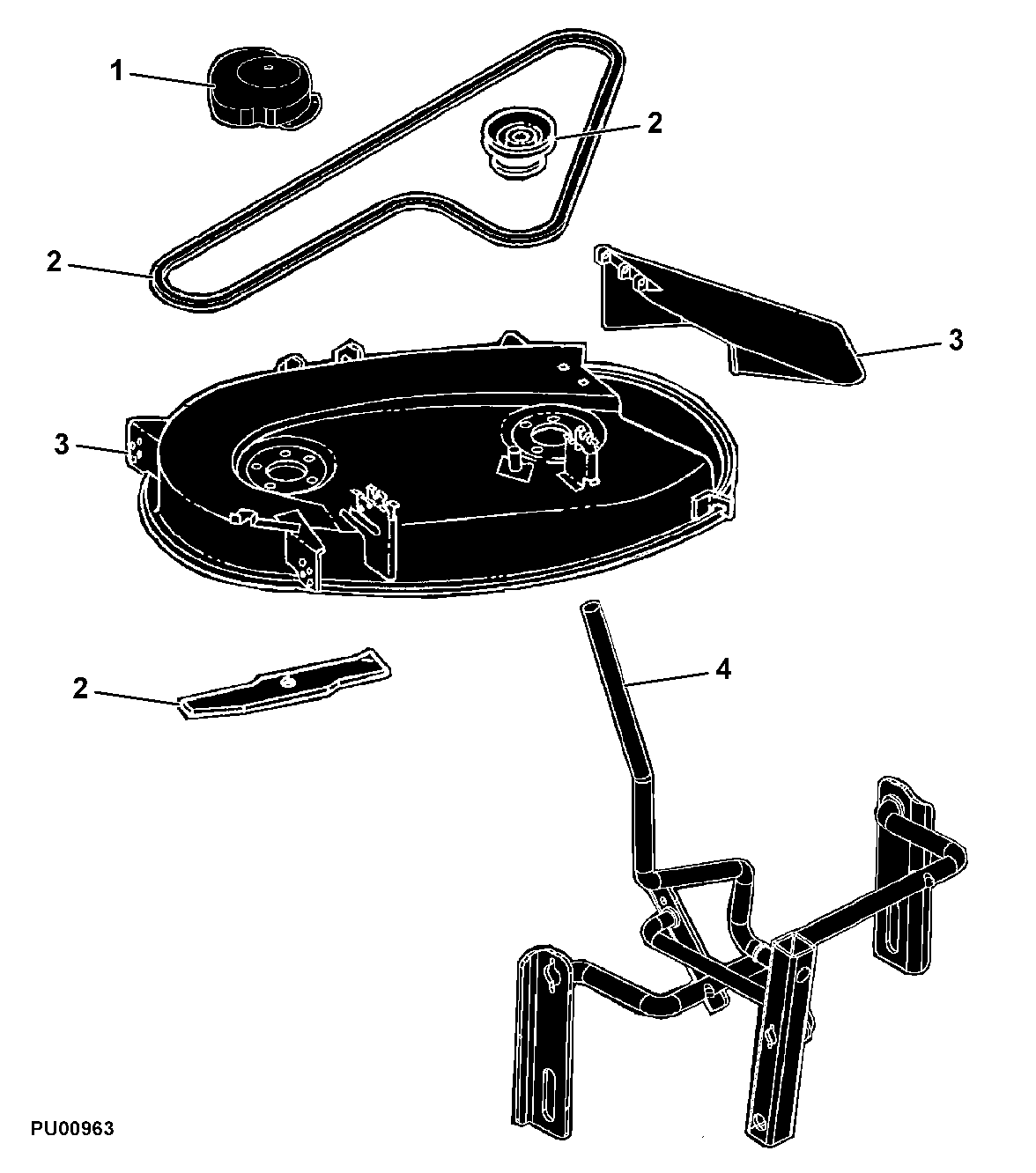 85 MOWER DECK AND LIFT LINKAGE