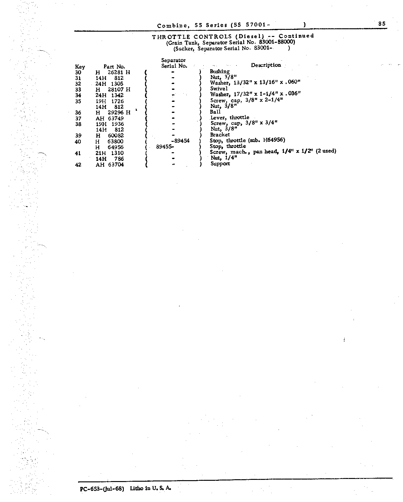 Operator's Platform, Ladder, and Controls (Continued)