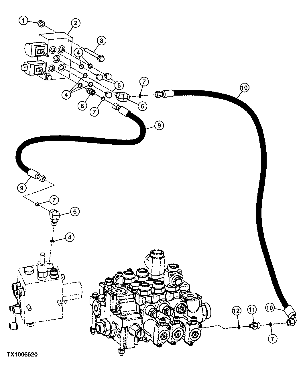 Pin Disconnect Valve Hydraulic Lines ( - 571404)
