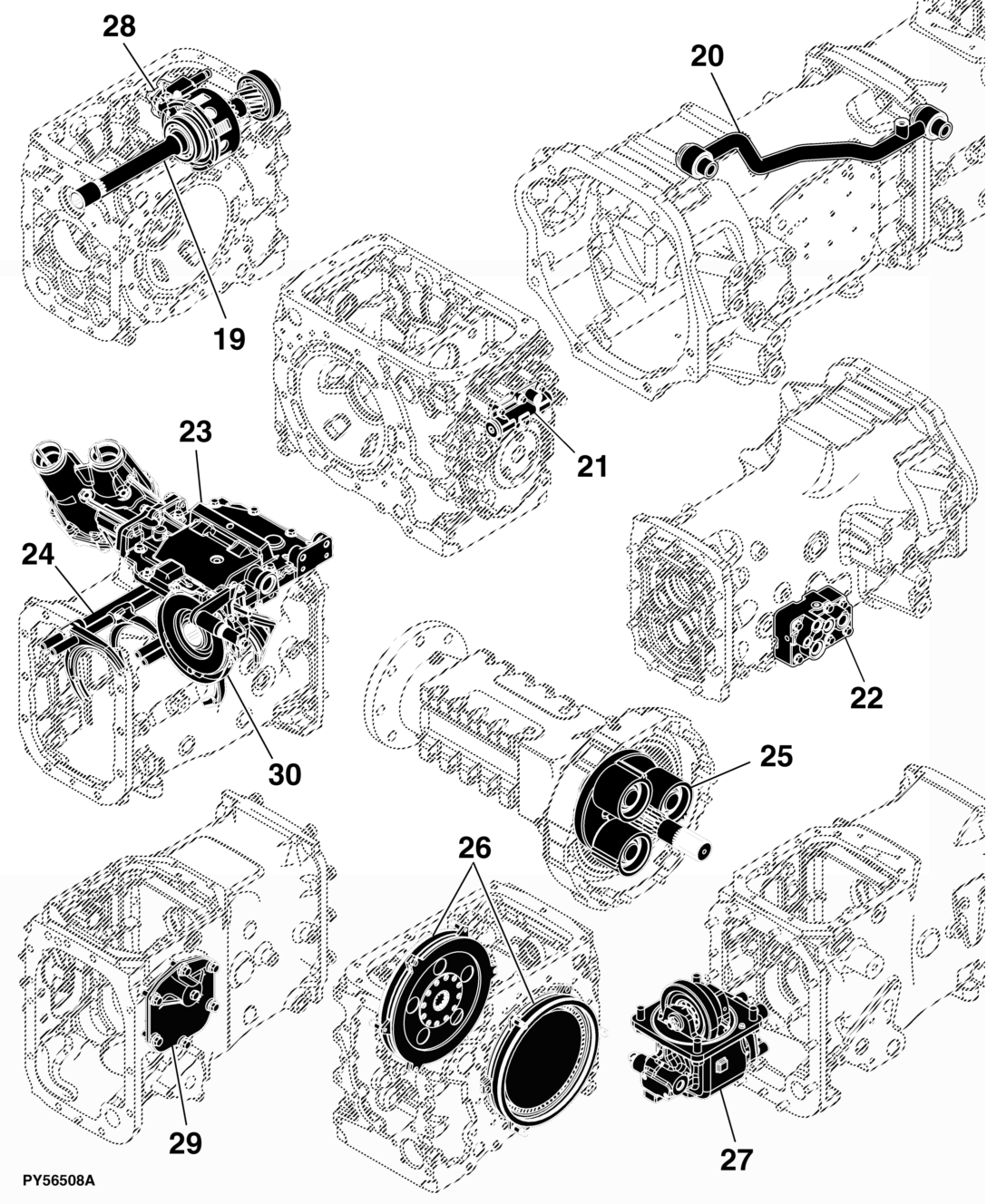 53 Power Train, PowrReverser™ Transmission, W/ Hand Brake