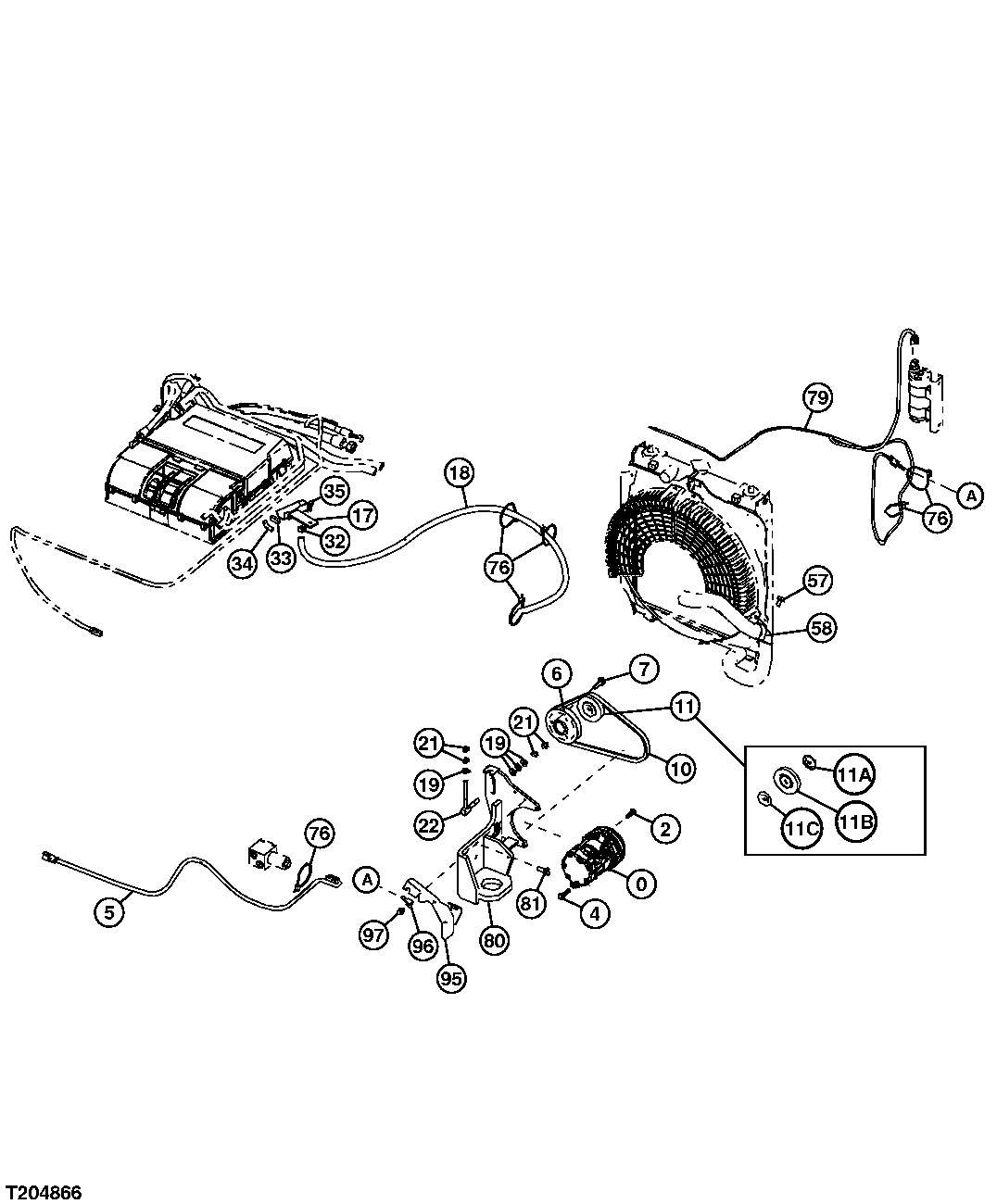 AIR CONDITIONER COMPRESSOR AND DRIVE COMPONENTS