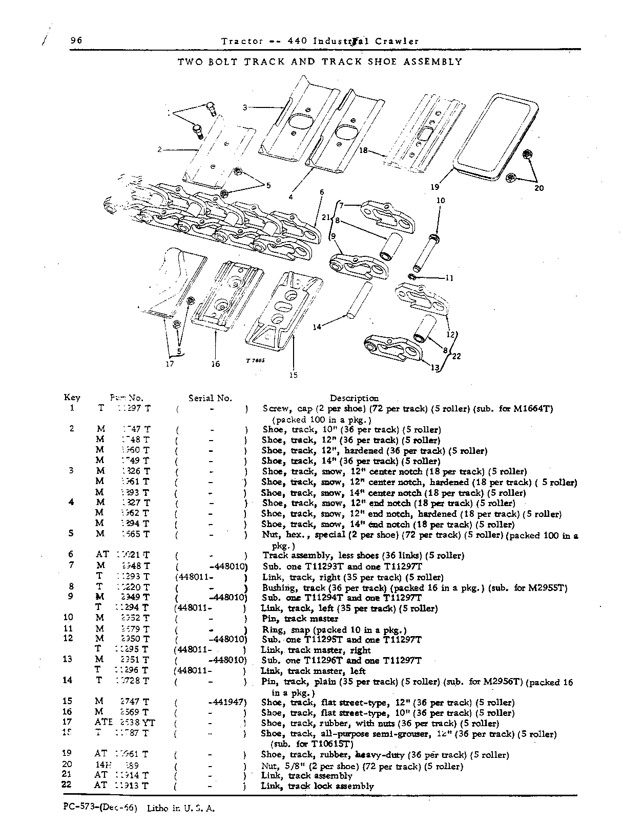 Roller Frames, Track and Track Equipment