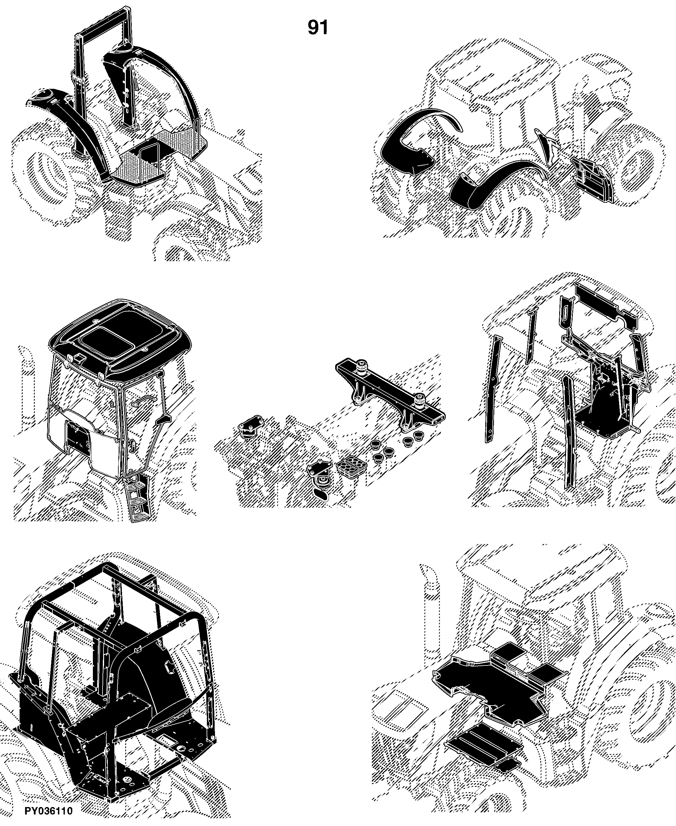 6105M Tractor (Europe Edition, Engine SN: 4045RXXXXXX)(Interim Tier 4)