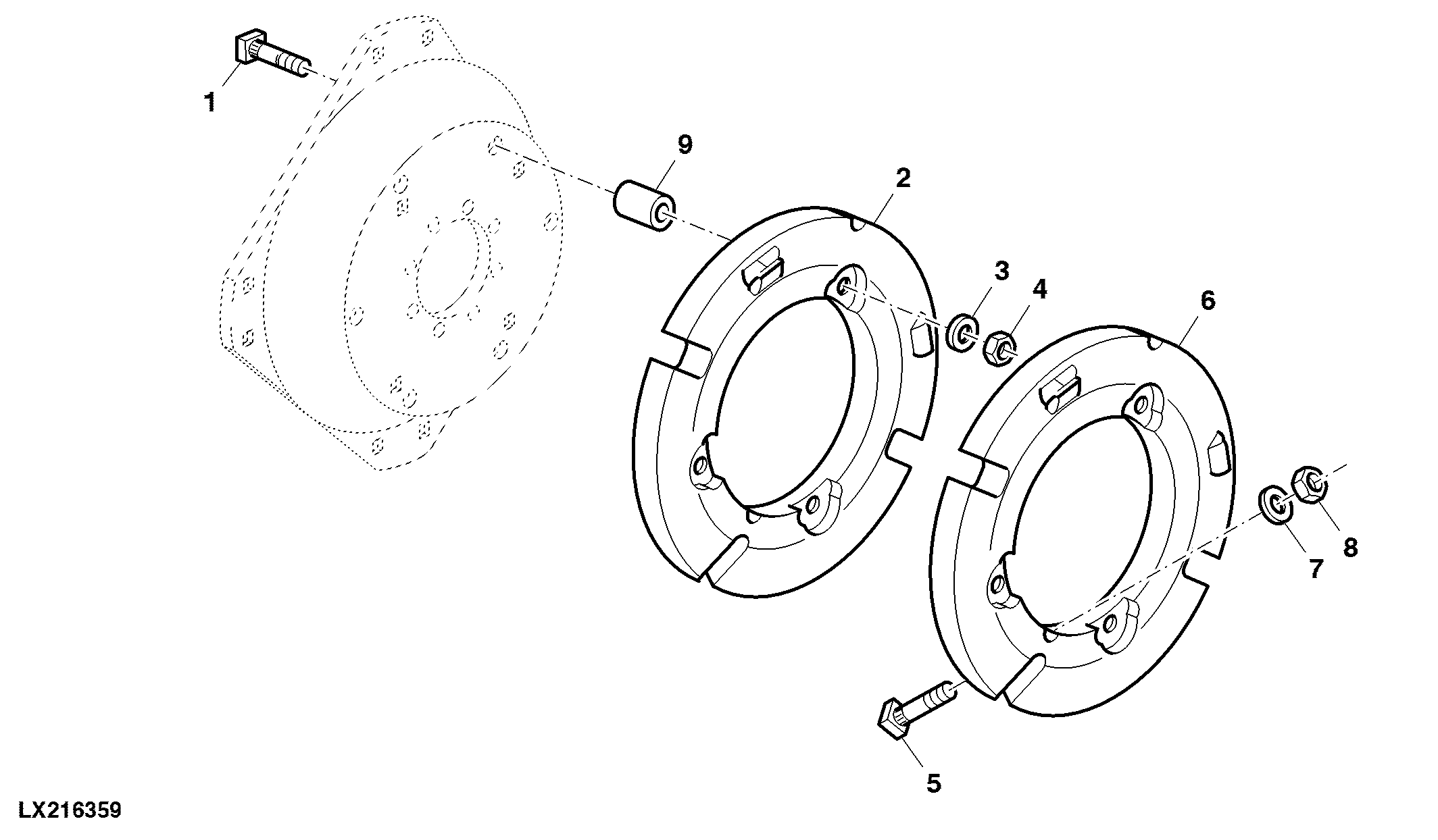 WEIGHTS 55KG (121LBS) FOR STEEL DISK REAR WHEELS (430MM BOLT CIRCLE DIAMETER)