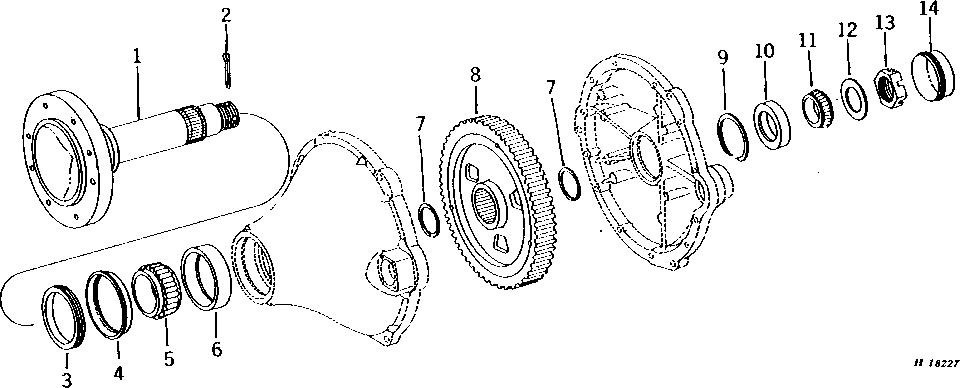 FINAL DRIVE AXLE, GEAR, AND BEARINGS (REGULAR-DUTY) ( - 350000)