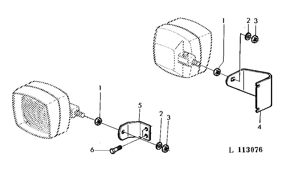 SECURING BRACKET FOR HEADLIGHT ON SG2 CAB ROOF (BILUX)