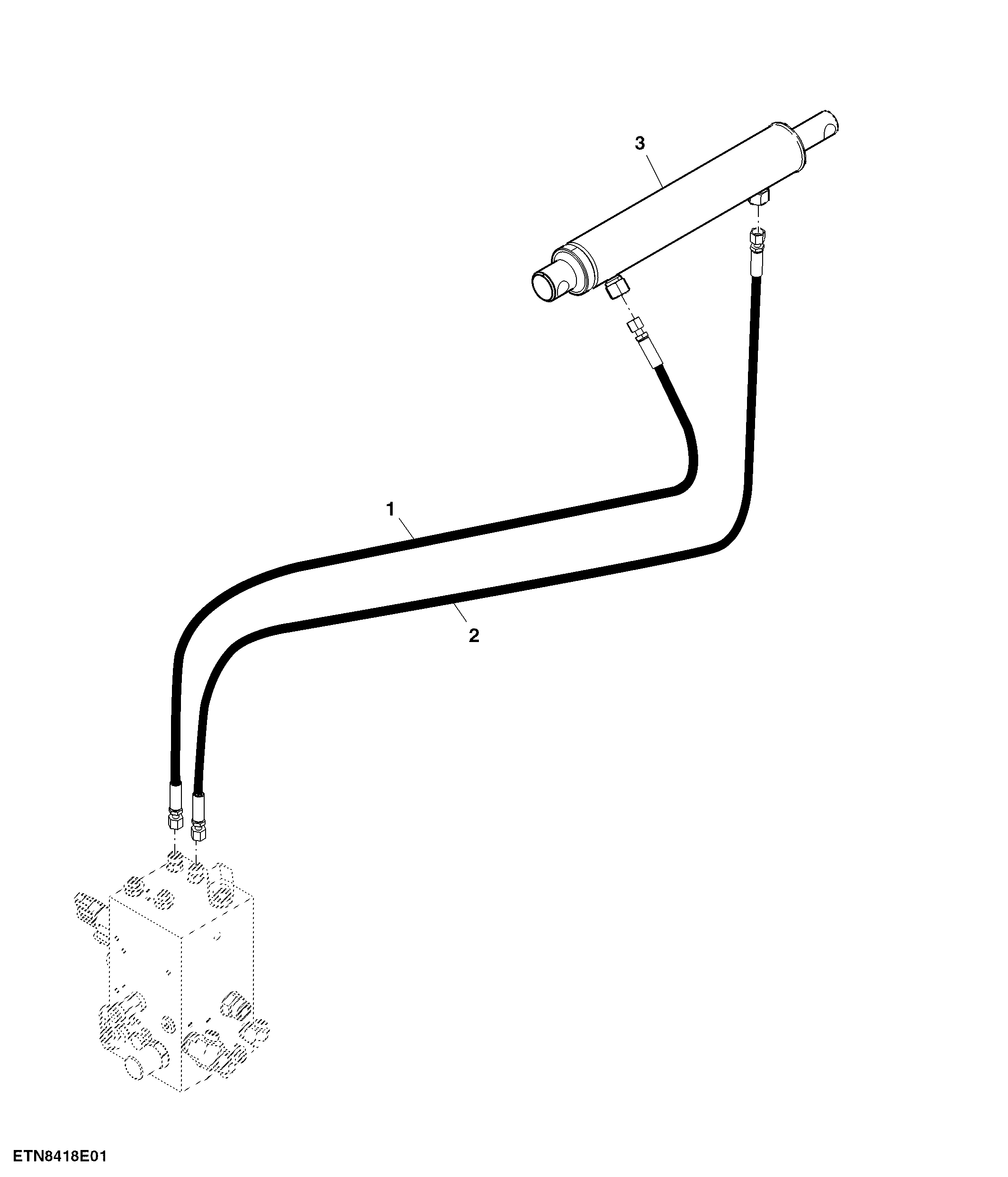 Grain Tank Door Hydraulic Hoses - Variable Speed