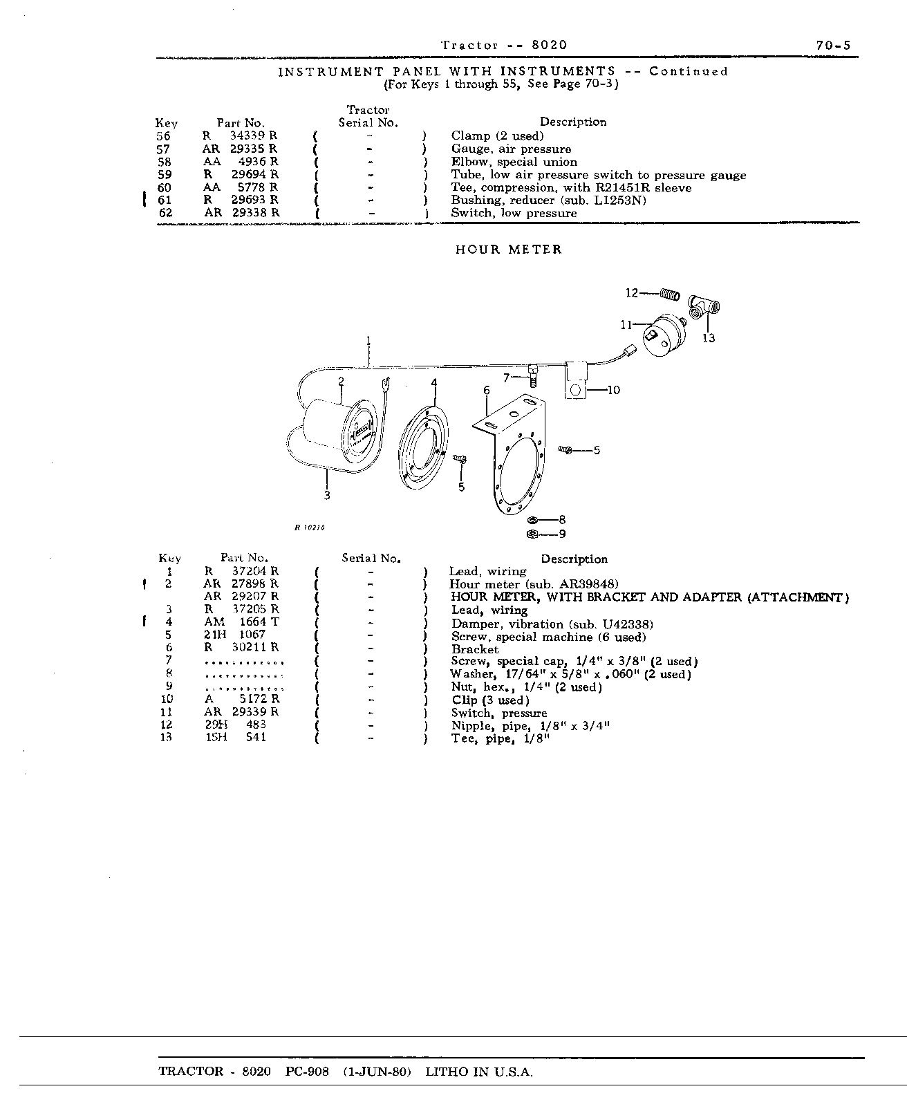 Section 70-Insrument Panel (Continued)