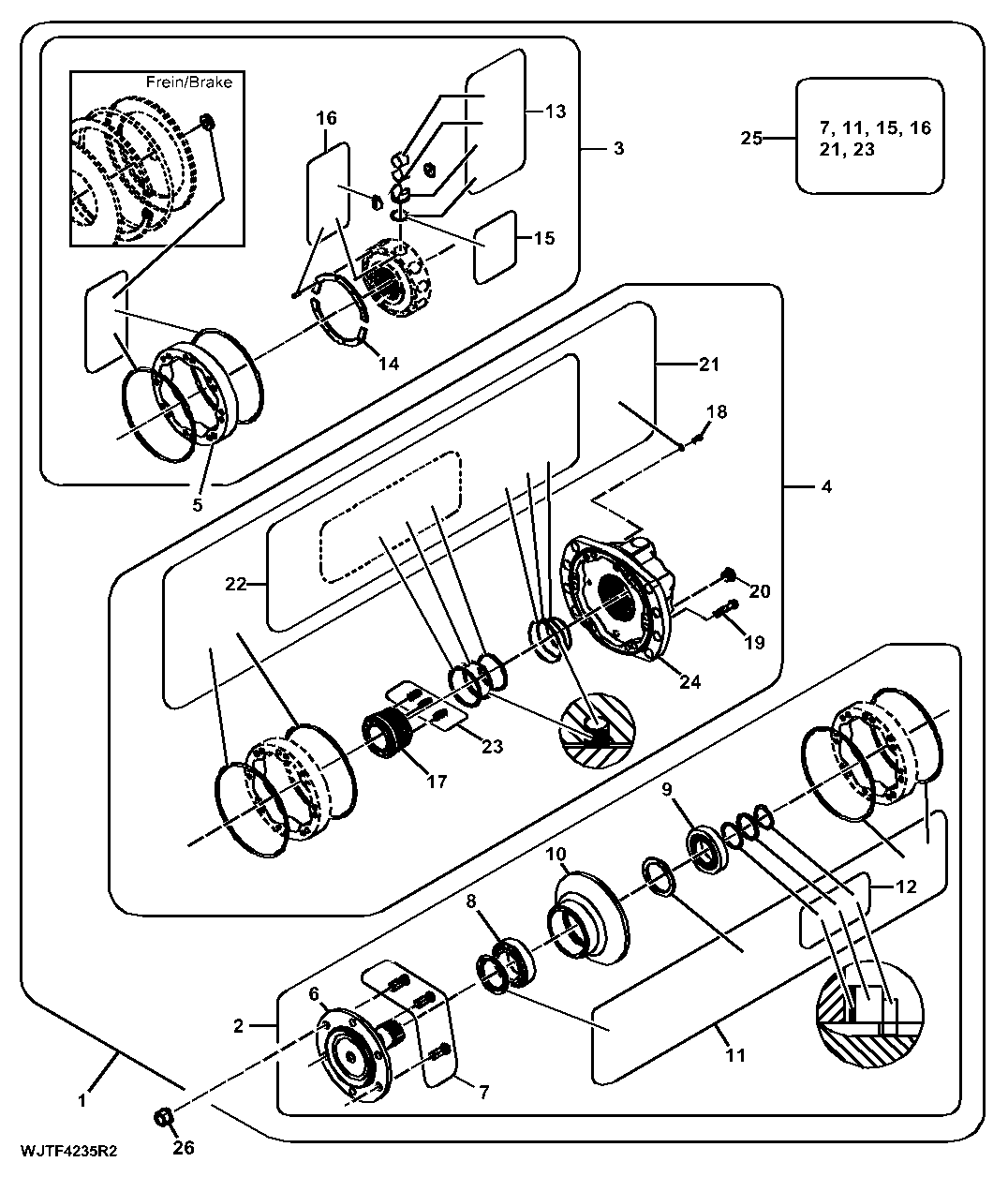 Hydraulic Motor, Feed Rolls, (Poclain 702 cc)