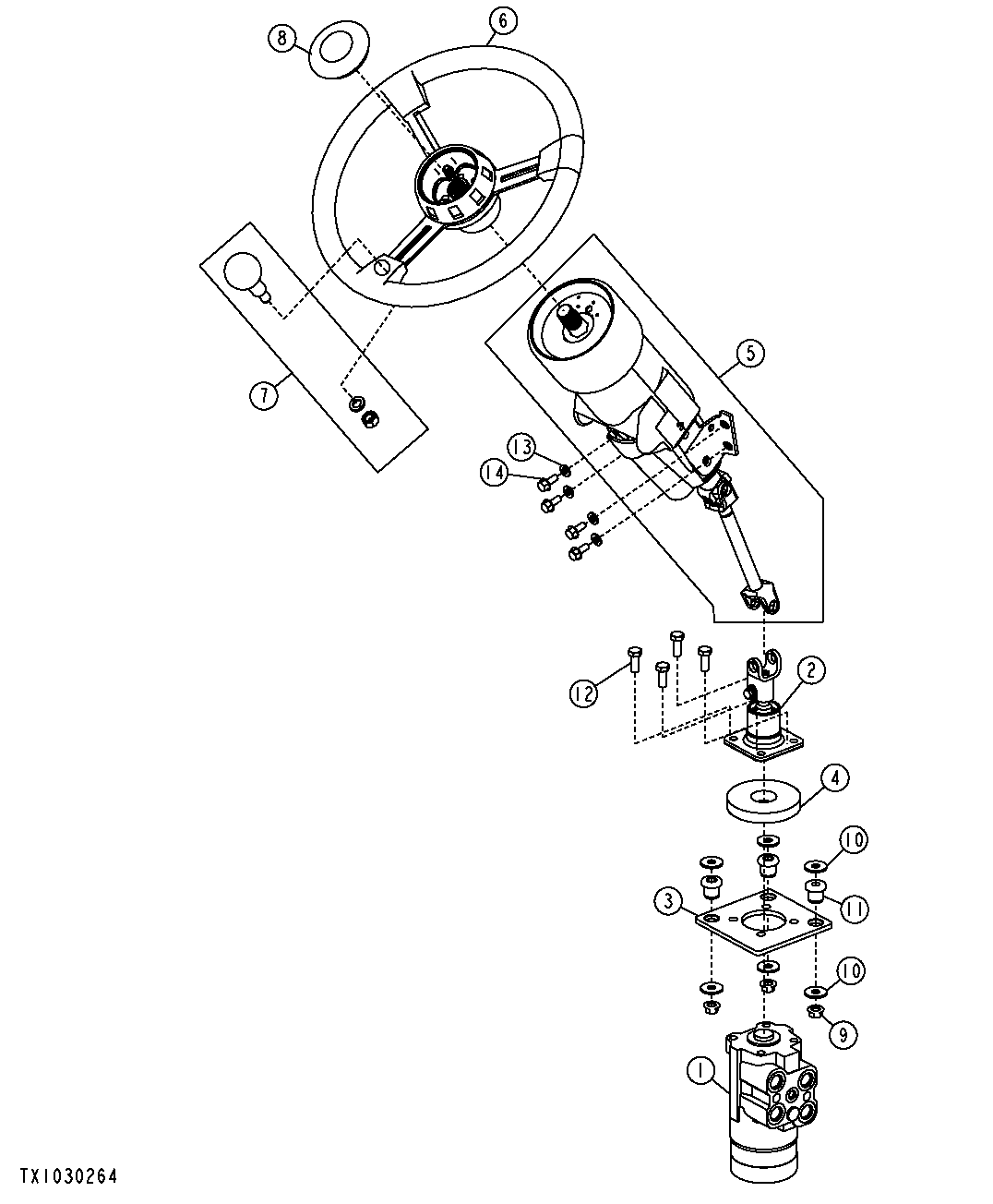Steering Valve, Steering Wheel and Steering Column