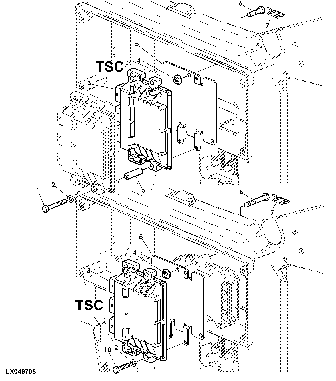 CONTROL UNIT SUSPENDED FRONT AXLE AND CAB (TSC)