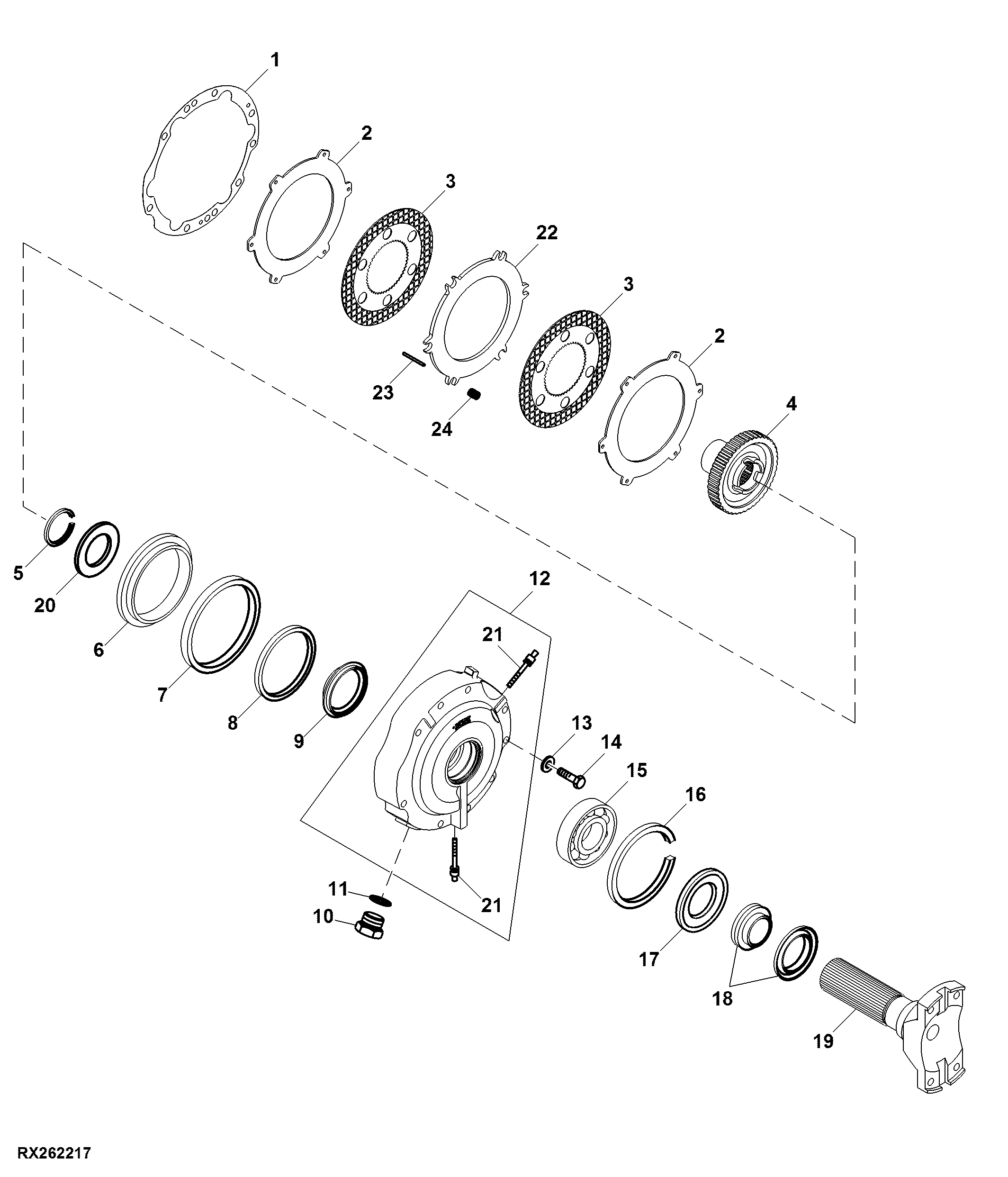 Differential Cover, RH, W/ Brakes, 50K/IVT™
