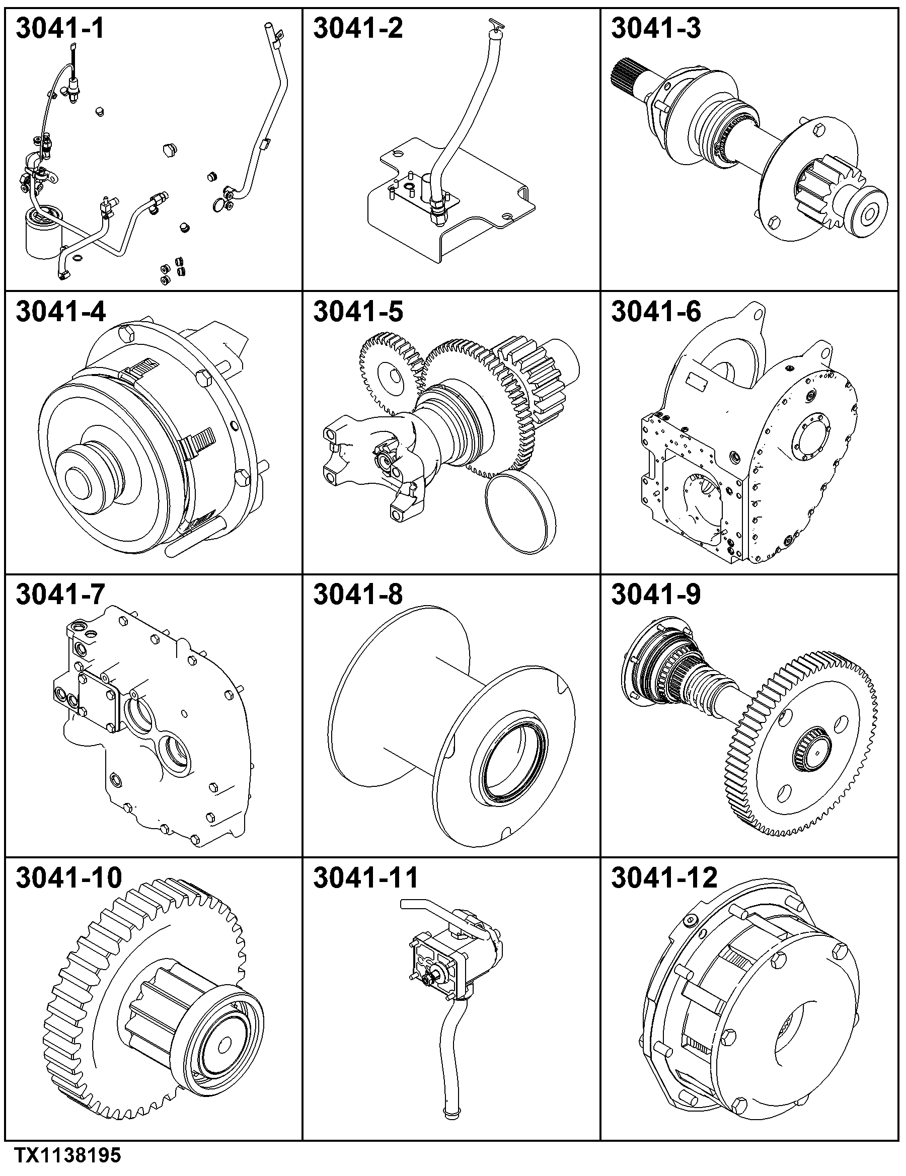 3041 Winch HSG & Mounting Structure (Includes Drum)