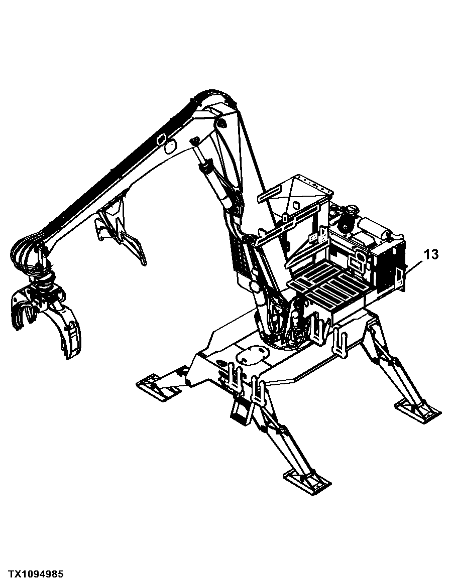 437D Knuckleboom Log Loader (PIN: 1T0437DX_ _C182218- )