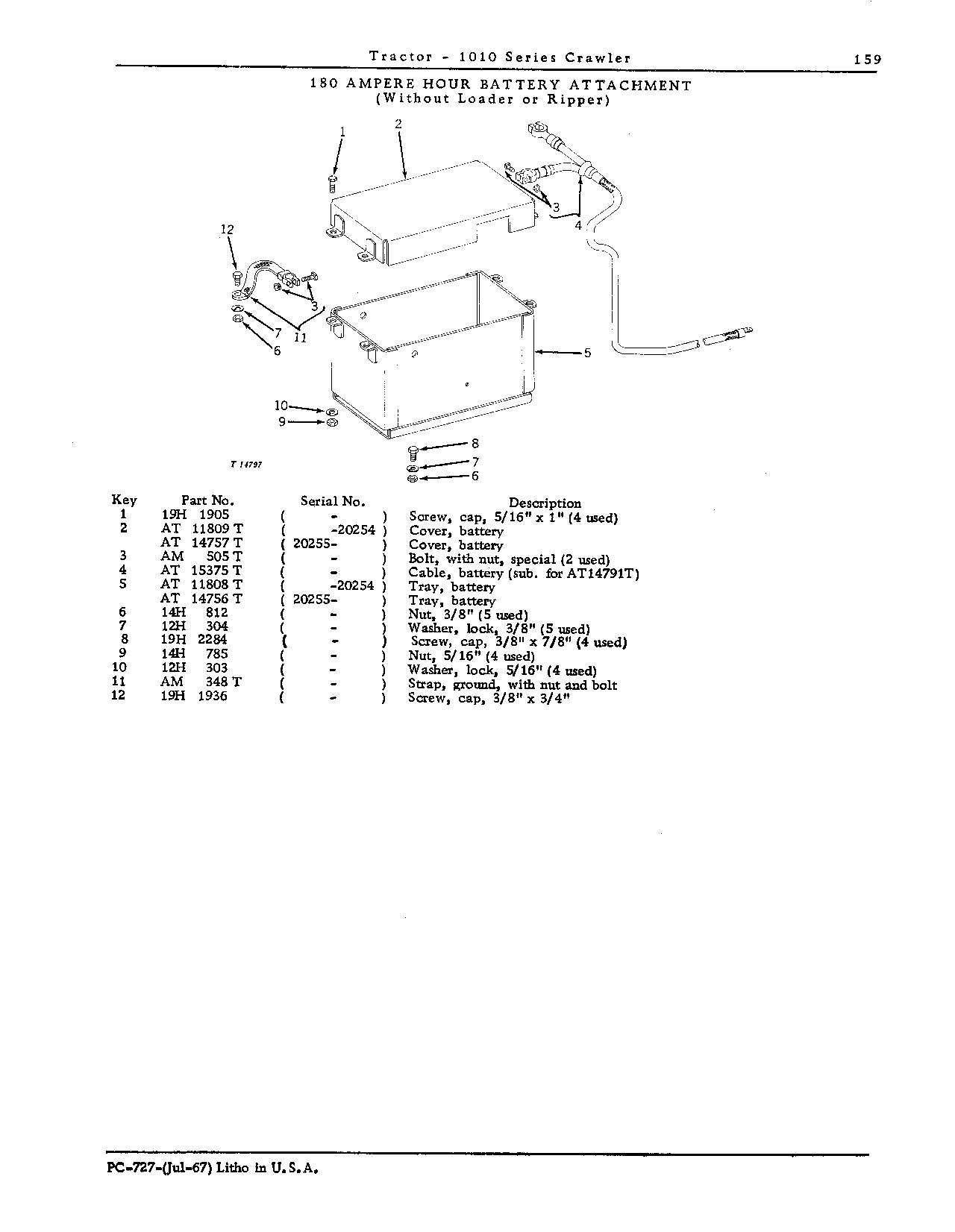 Battery tray (Continued)